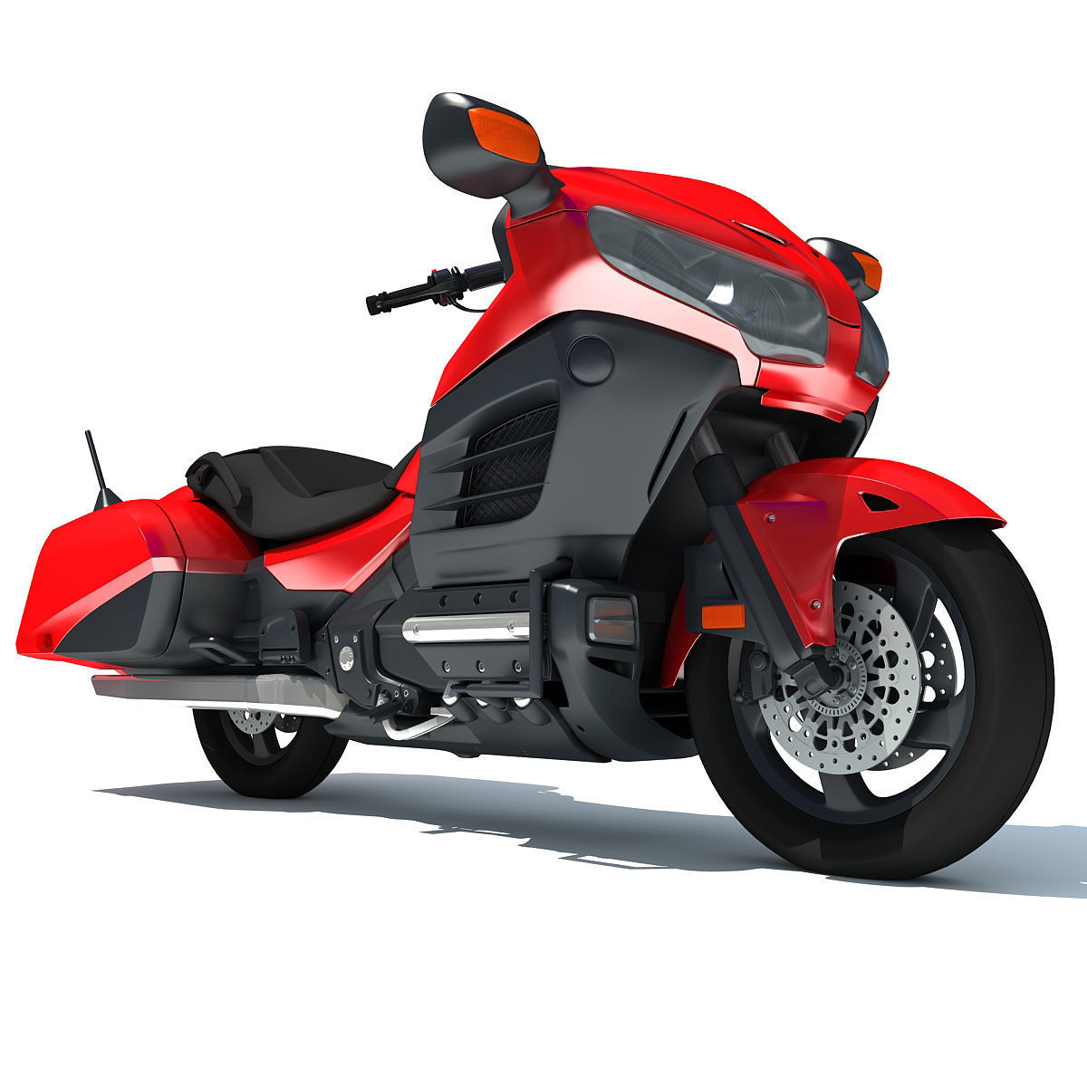 Sport Motorcycle 3D model_1