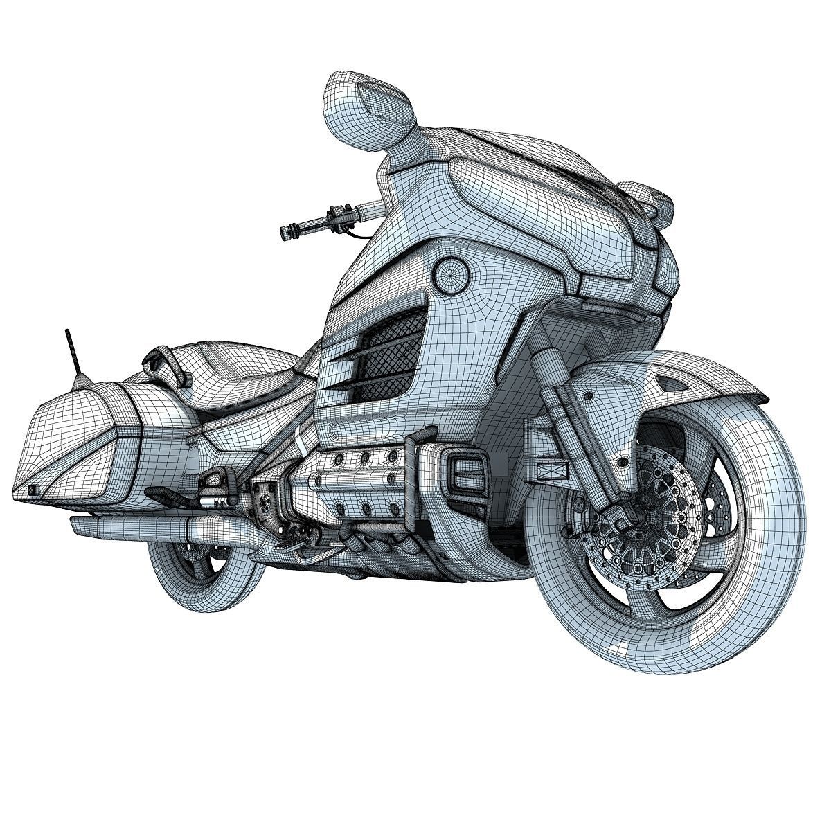 Sport Motorcycle 3D model_14