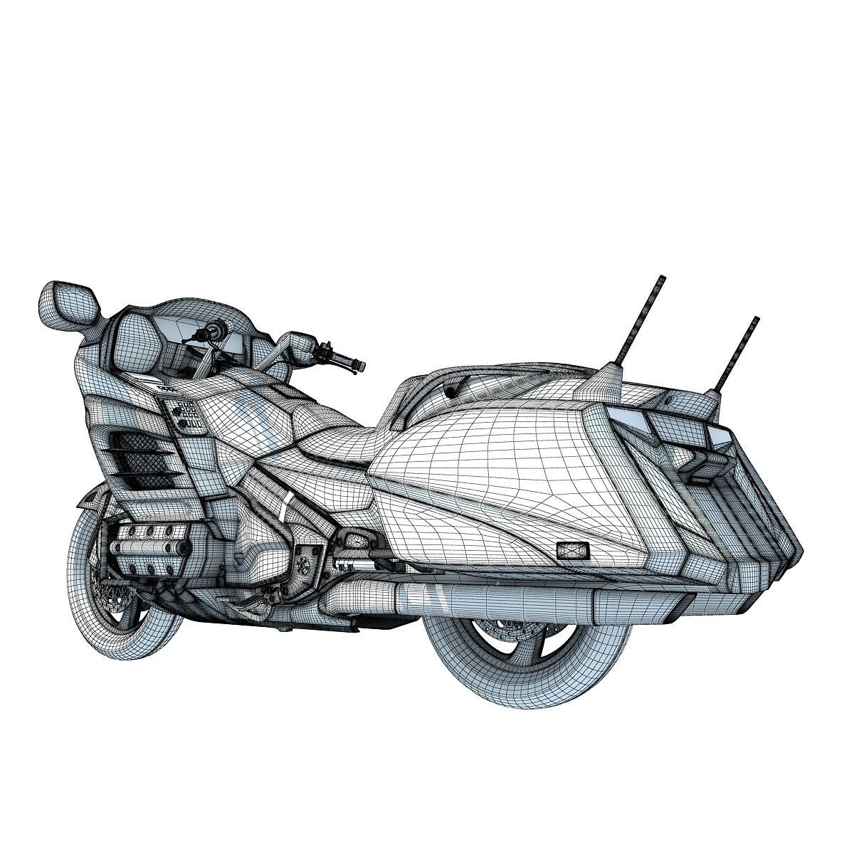 Sport Motorcycle 3D model_15