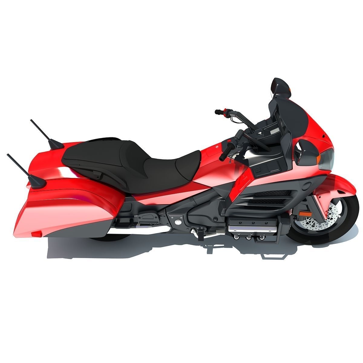 Sport Motorcycle 3D model_3