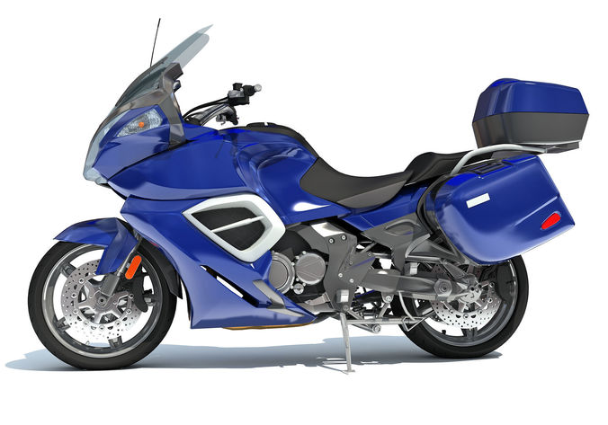 Blue Motorcycle 3D Models 3D model