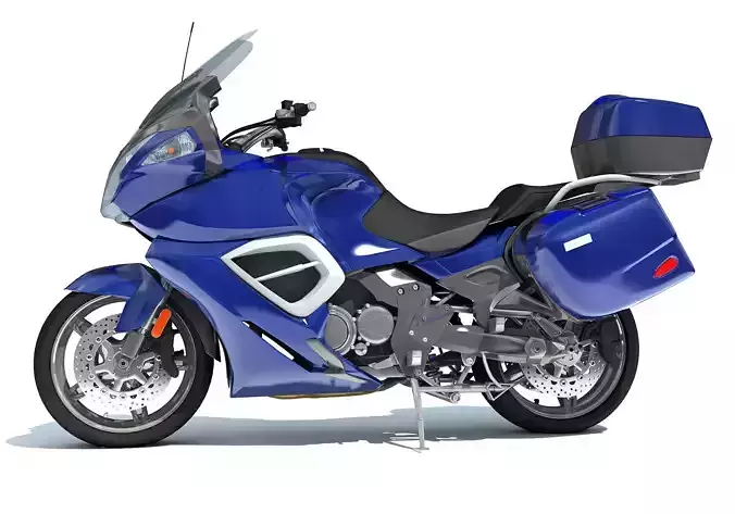 Blue Motorcycle 3D Models 3D model