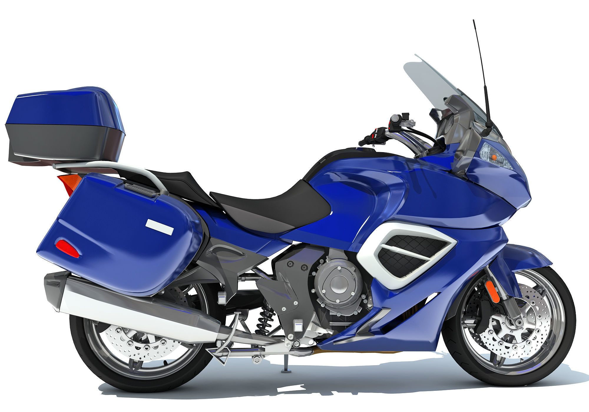 Blue Motorcycle 3D Models 3D model_1