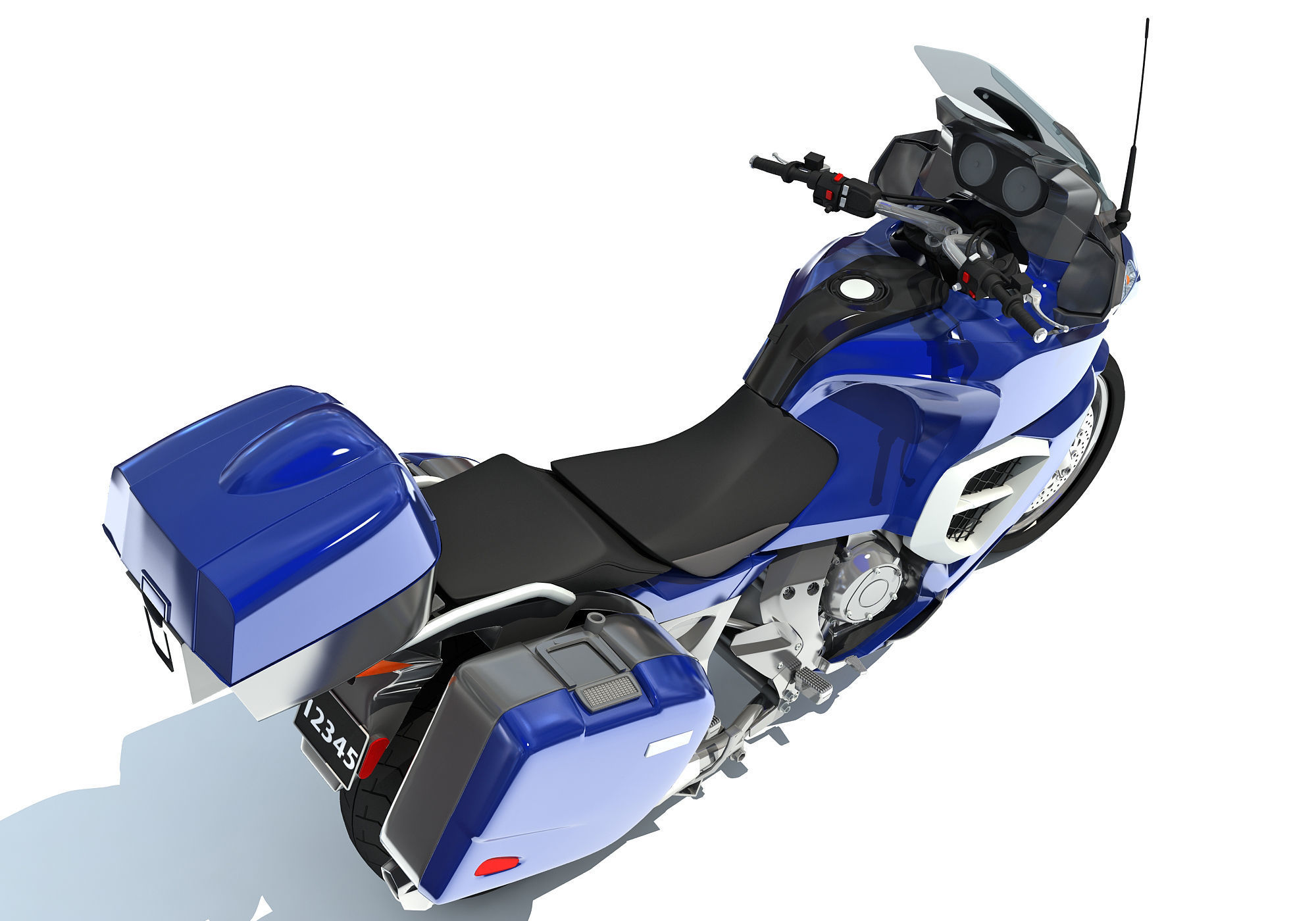 Blue Motorcycle 3D Models 3D model_5