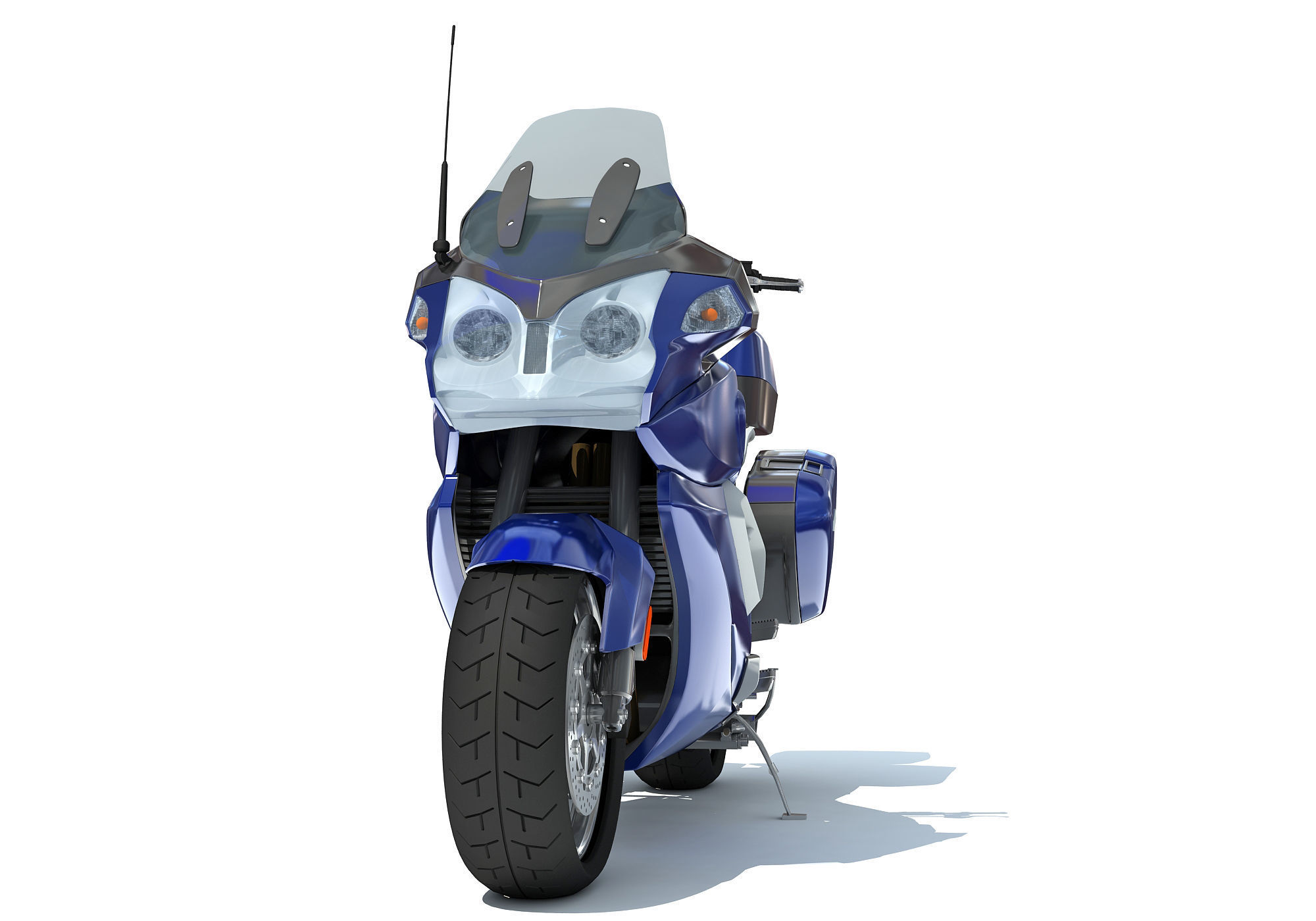 Blue Motorcycle 3D Models 3D model_7
