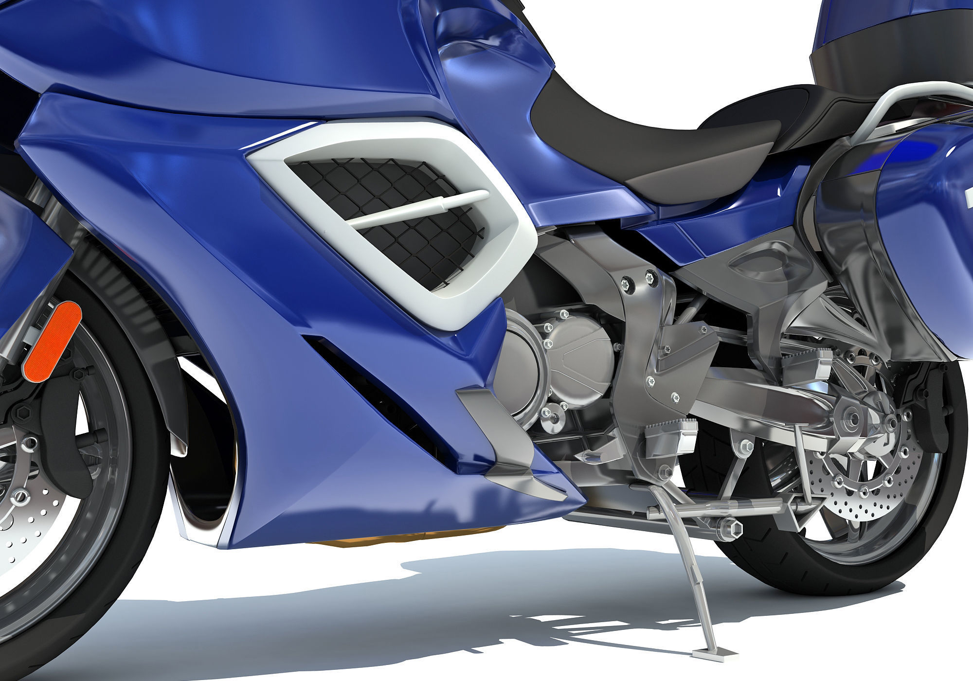 Blue Motorcycle 3D Models 3D model_9