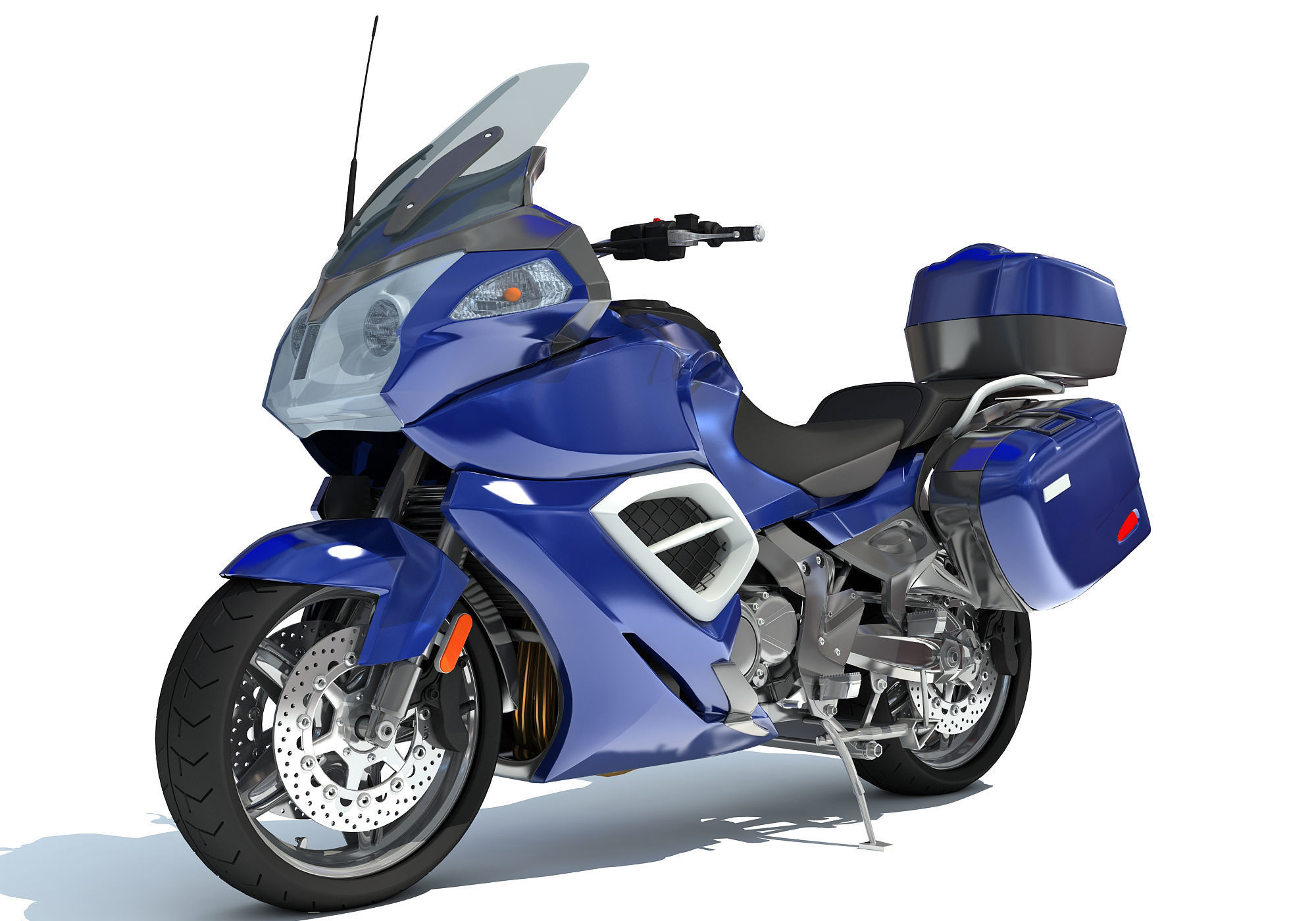 Blue Motorcycle 3D Models 3D model_2