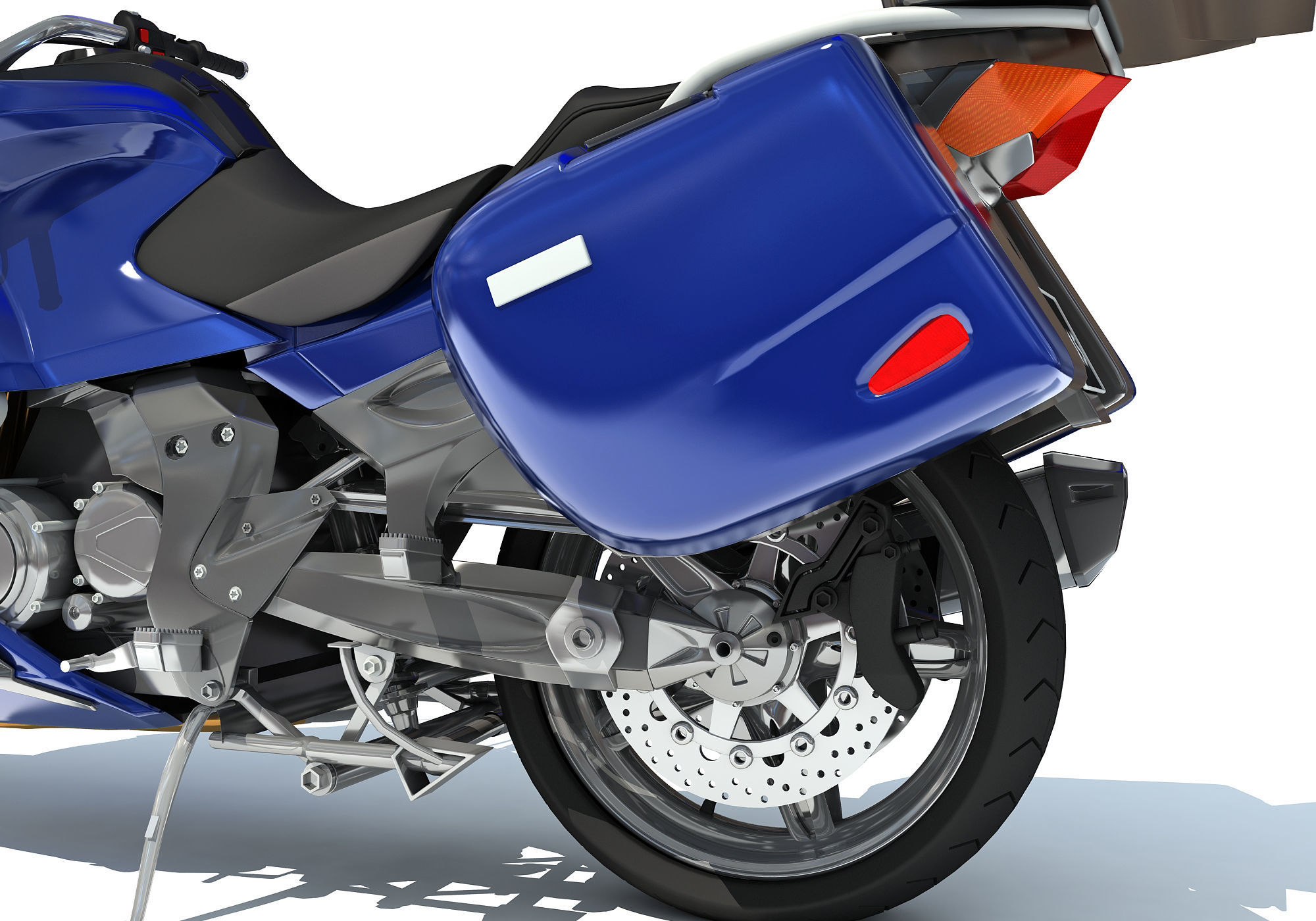 Blue Motorcycle 3D Models 3D model_12