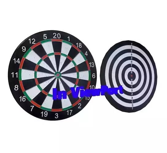 Dartboard - Dart  Low-poly 3D model