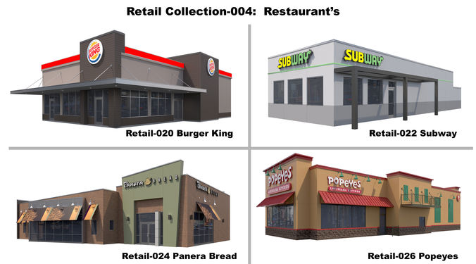 Retail Collection-004 Restaurants 3D model