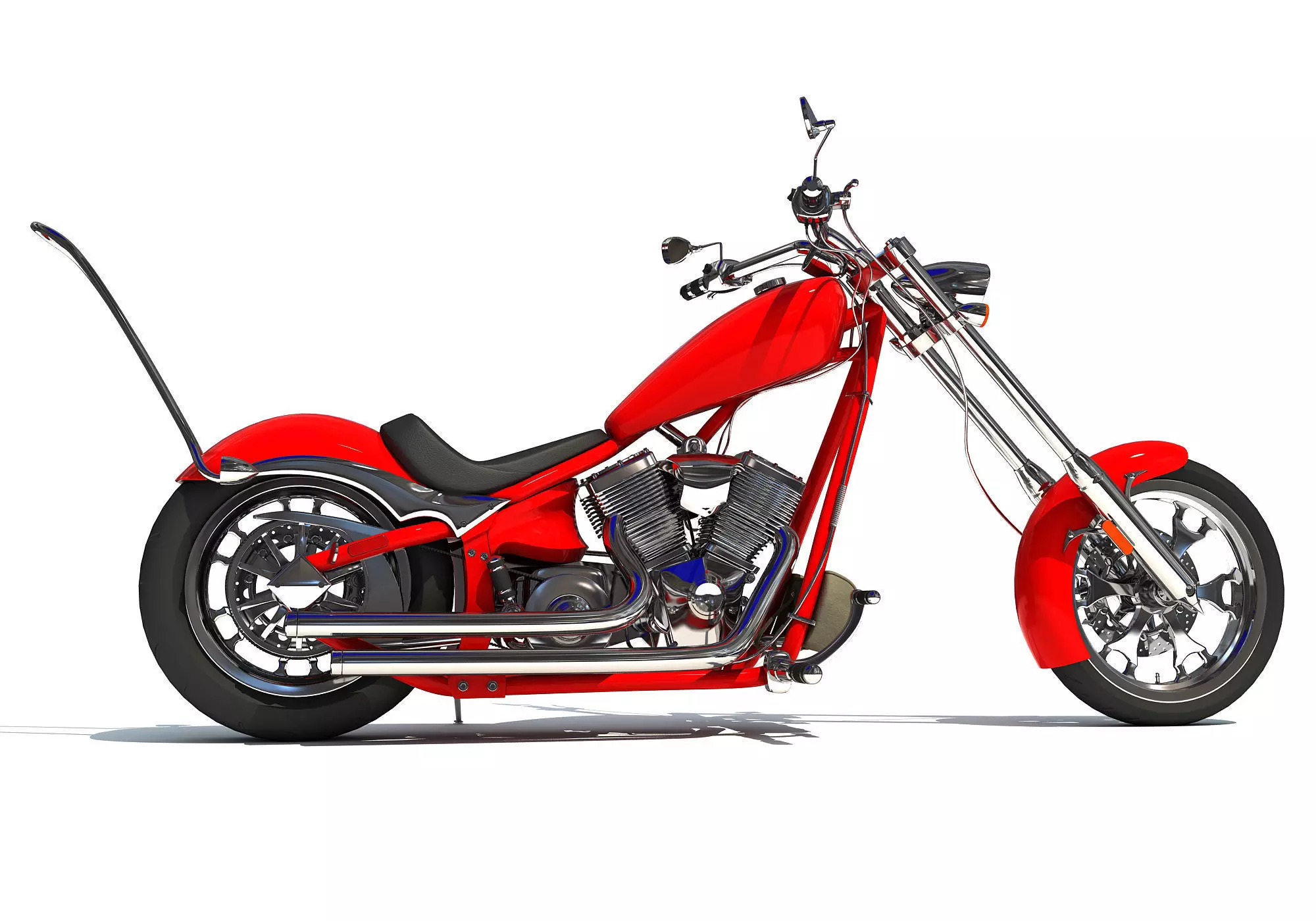 Custom Chopper Bike 3D model