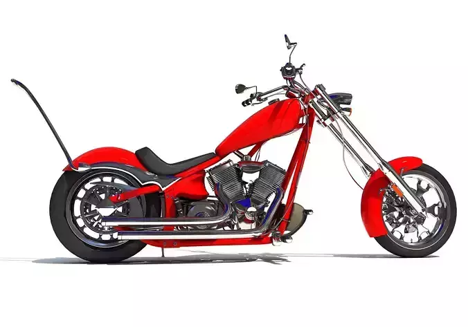 Custom Chopper Bike 3D model