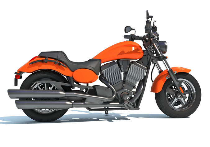 3D Motorcycle orange 3D model
