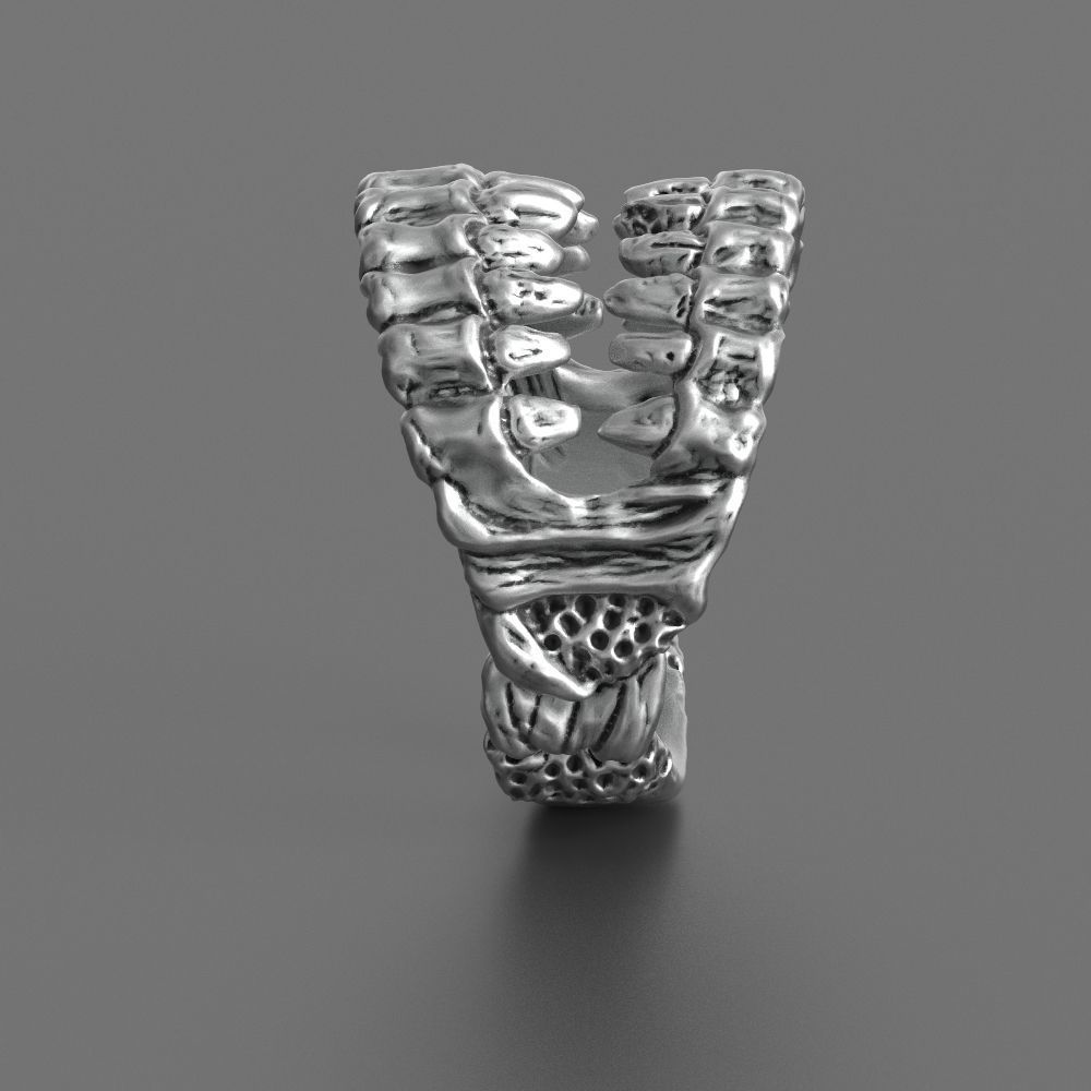 jaws ring 3D print model_1