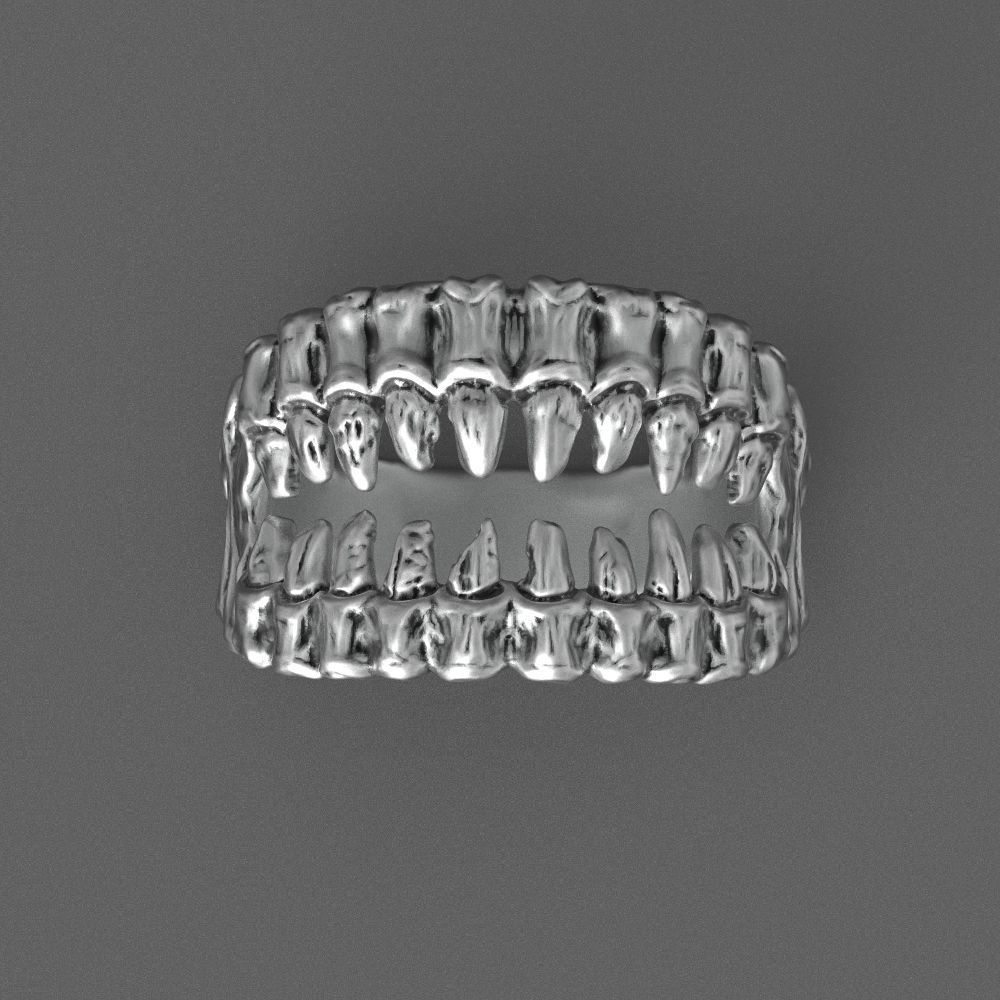 jaws ring 3D print model_3