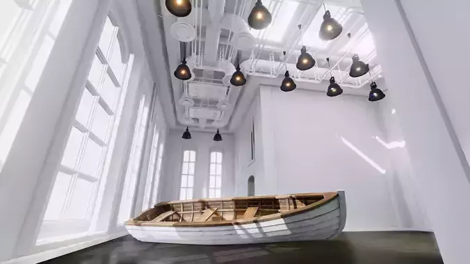 White Room 73 Low-poly 3D model