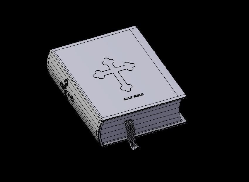 Holy bible 3D model_4