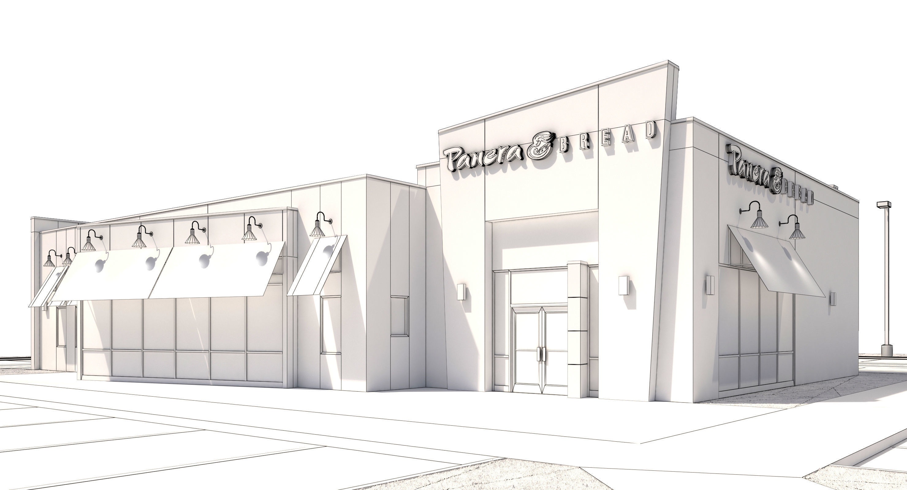 Retail Collection-005 Restaurants With Site 3D model_87