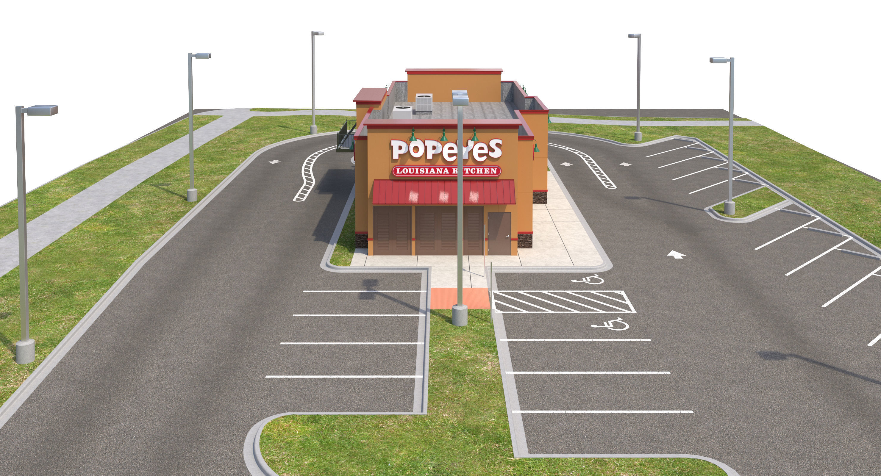 Retail Collection-005 Restaurants With Site 3D model_105