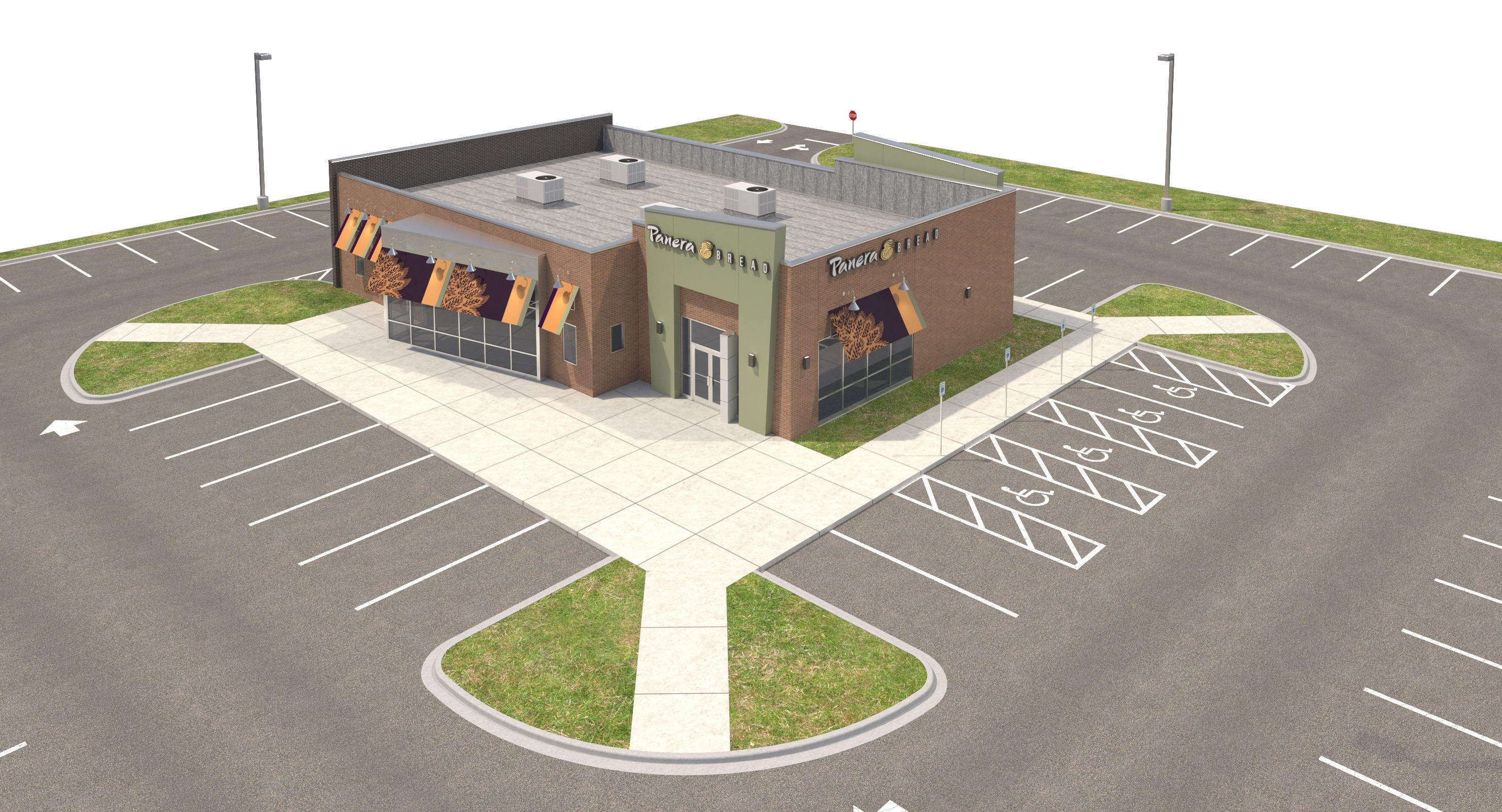 Retail Collection-005 Restaurants With Site 3D model_78