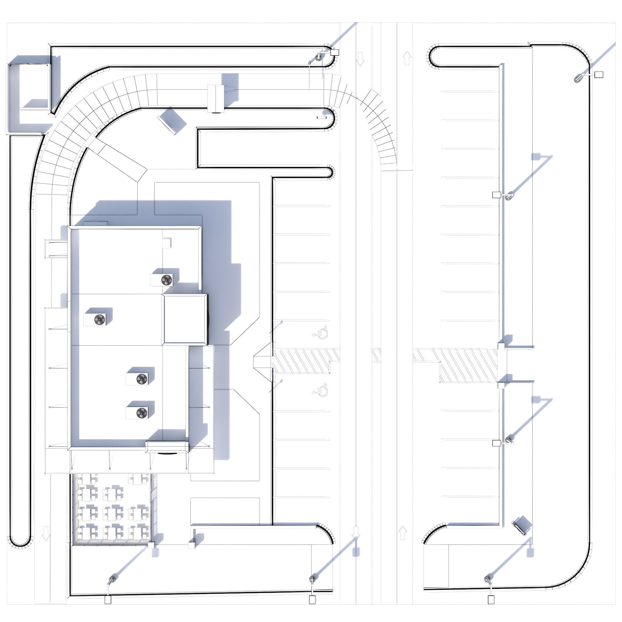 Retail Collection-005 Restaurants With Site 3D model_37