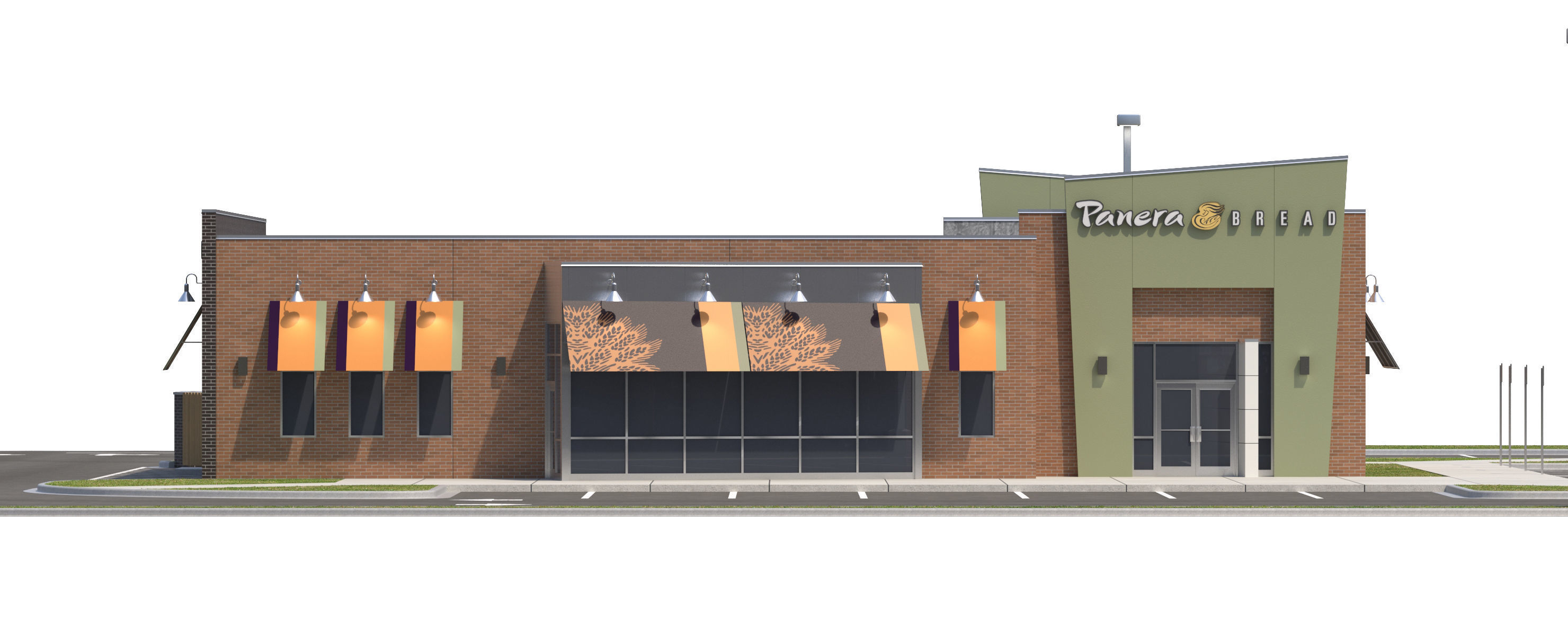 Retail Collection-005 Restaurants With Site 3D model_81