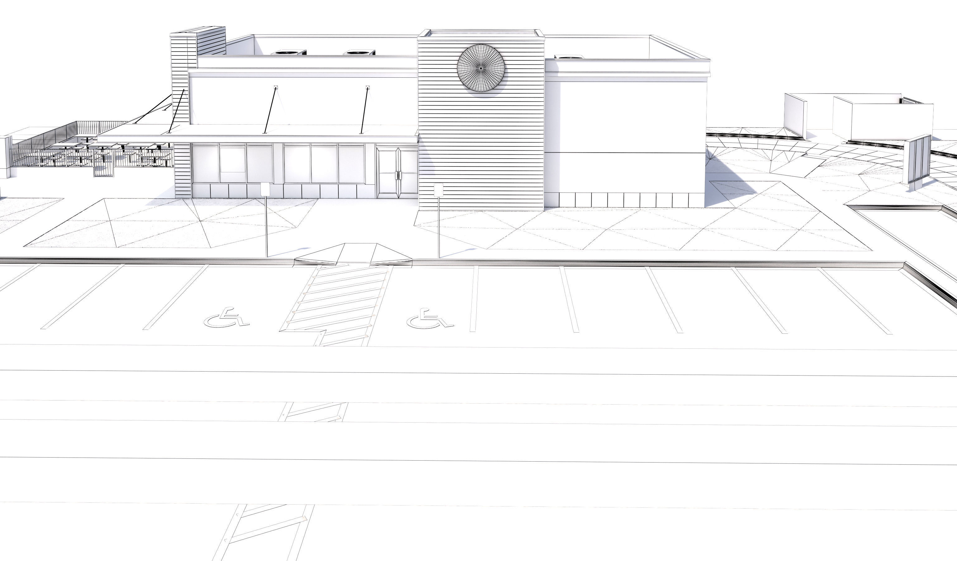 Retail Collection-005 Restaurants With Site 3D model_34