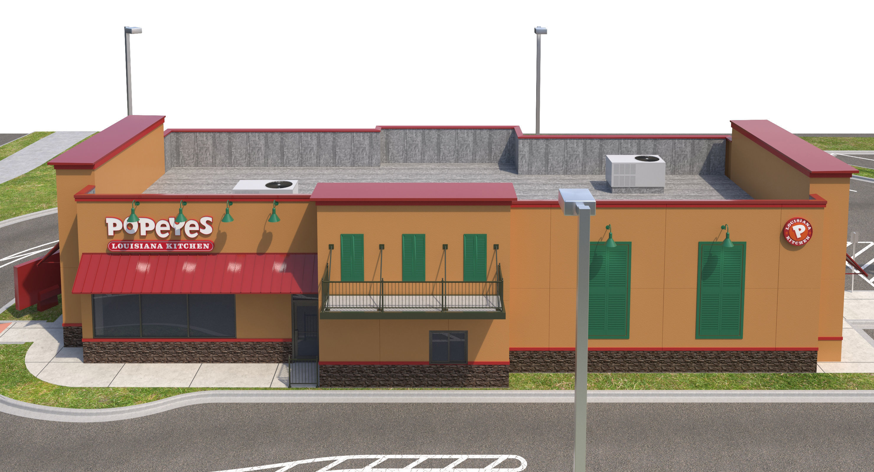 Retail Collection-005 Restaurants With Site 3D model_102