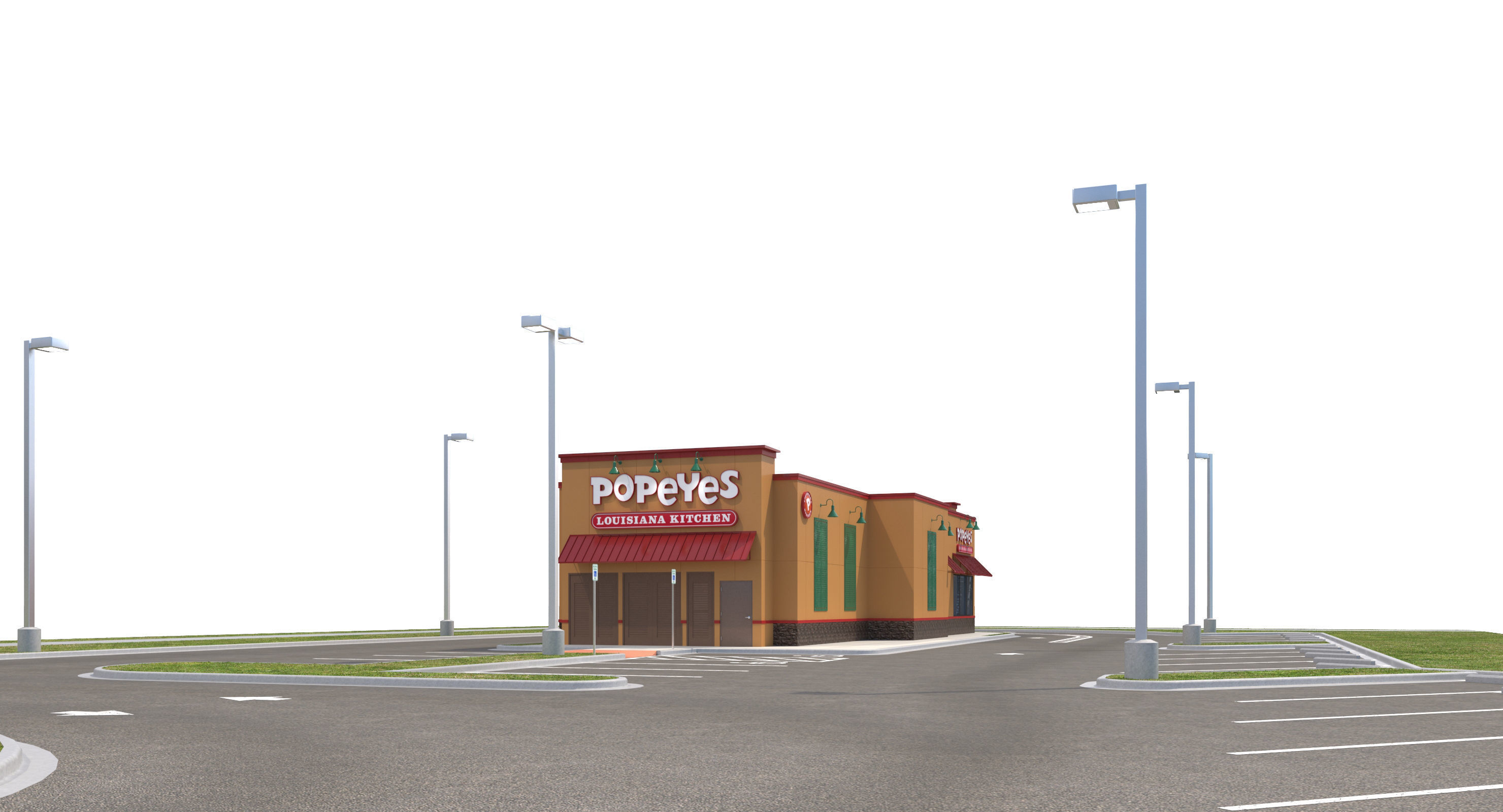 Retail Collection-005 Restaurants With Site 3D model_103