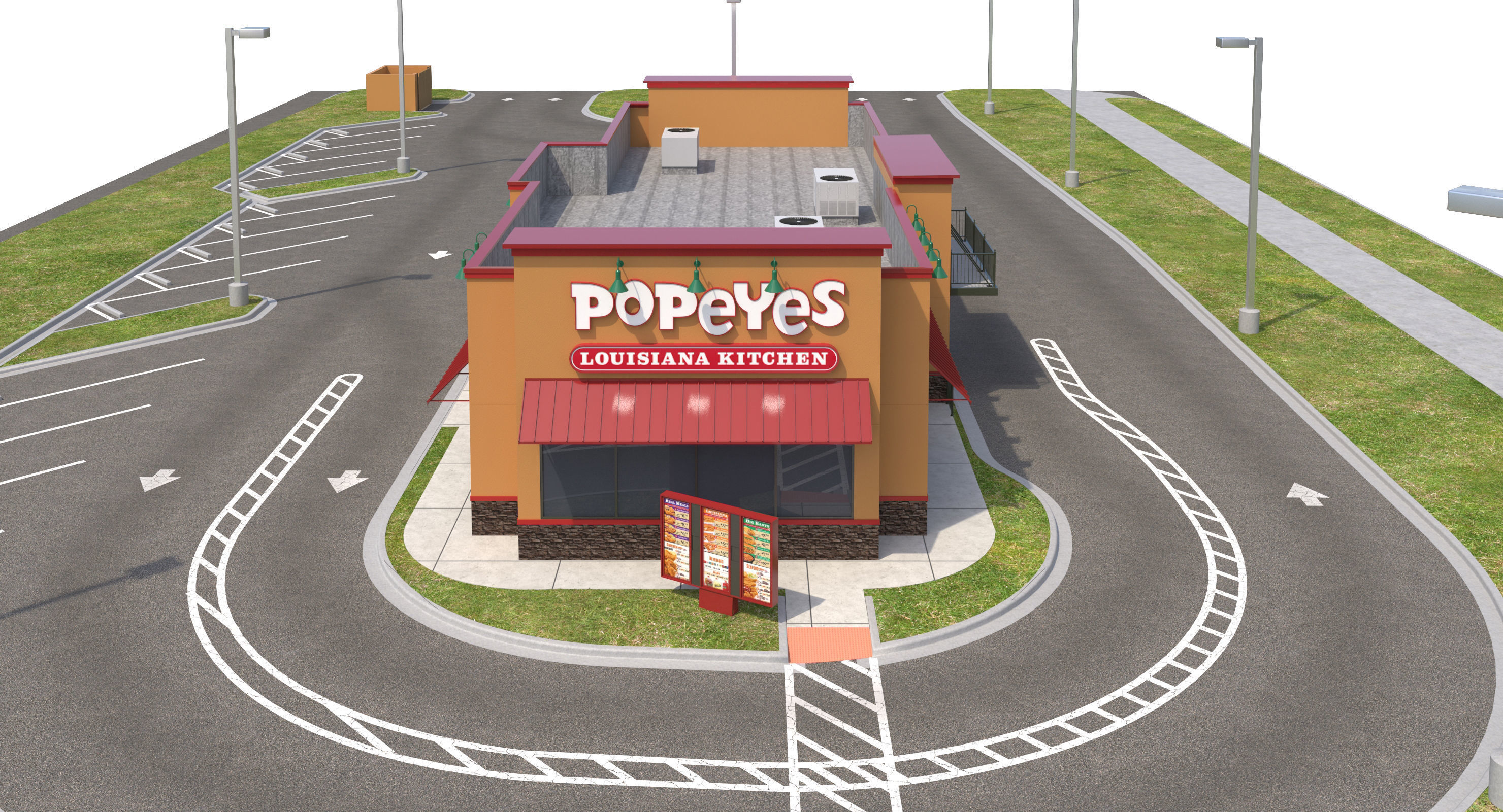 Retail Collection-005 Restaurants With Site 3D model_104