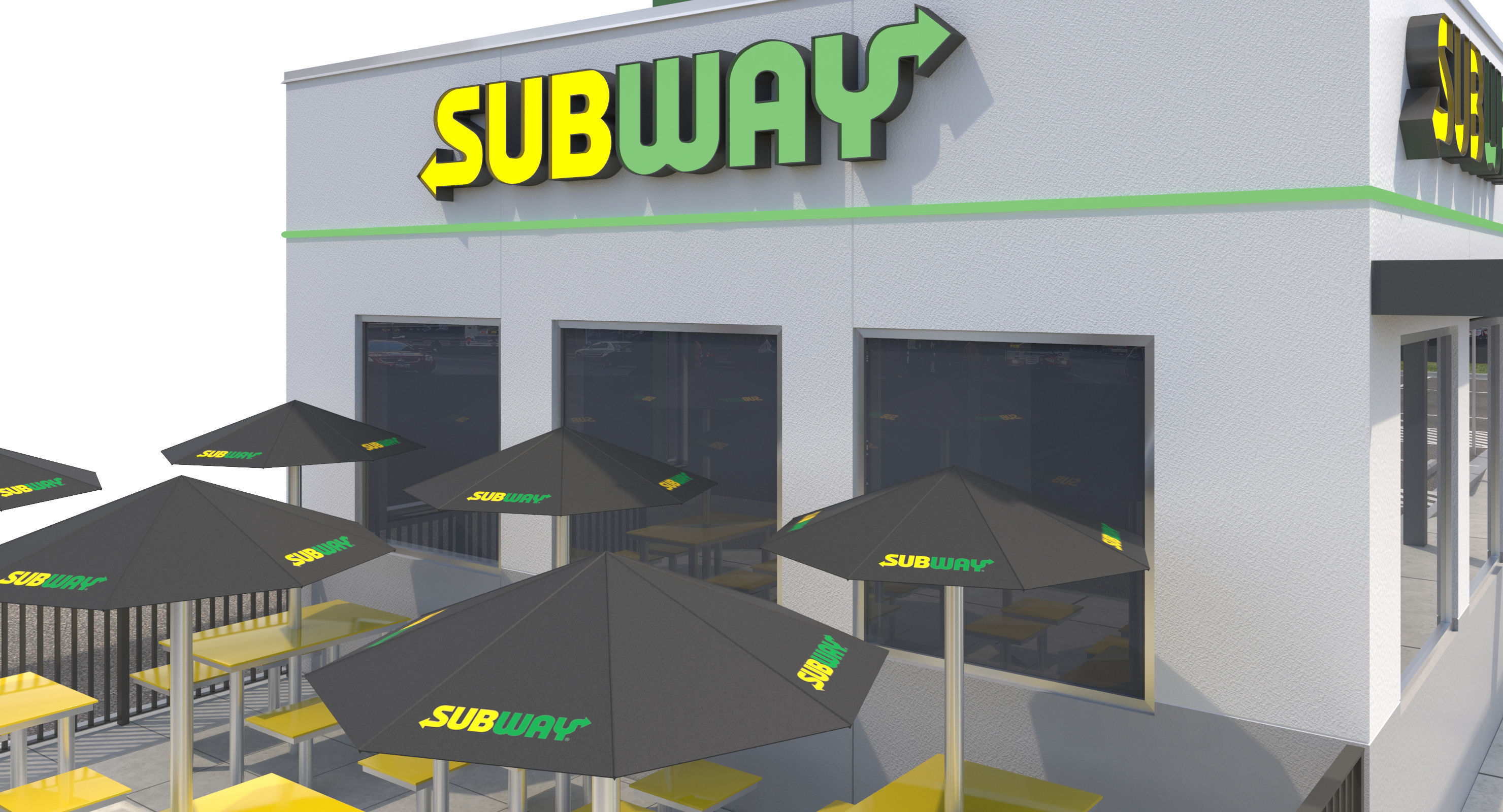 Retail Collection-005 Restaurants With Site 3D model_41