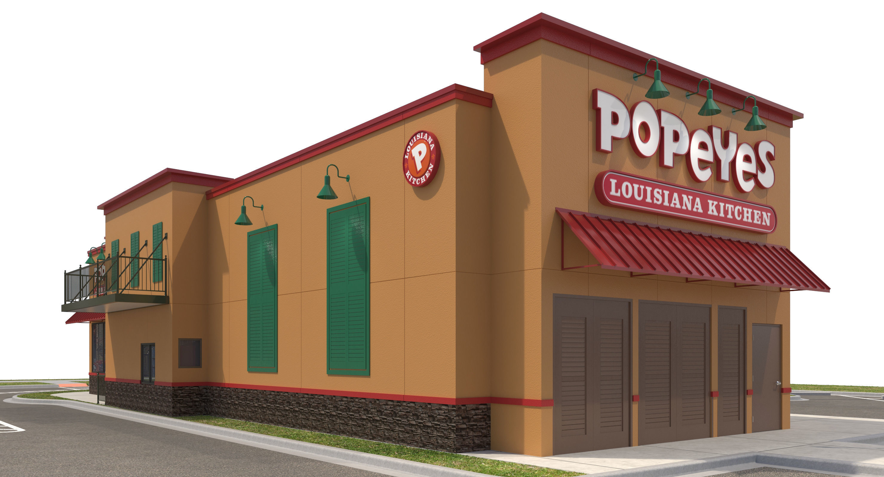Retail Collection-005 Restaurants With Site 3D model_98