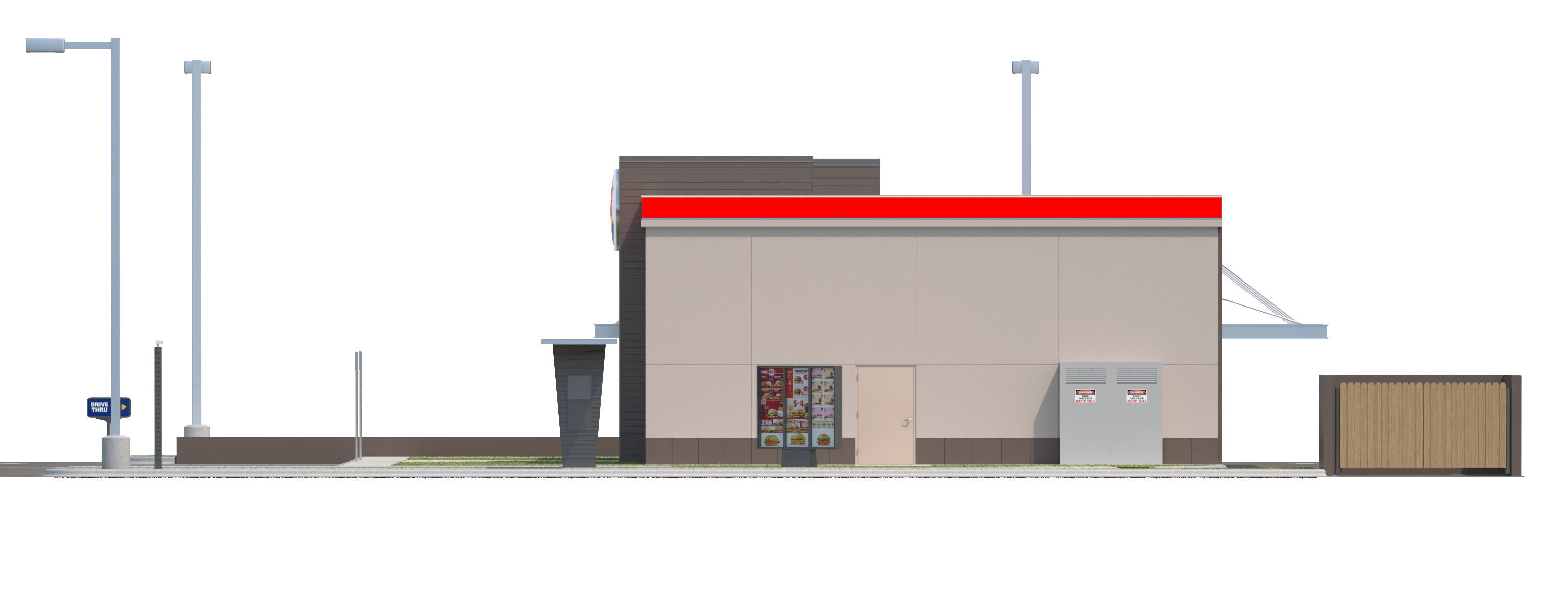 Retail Collection-005 Restaurants With Site 3D model_30