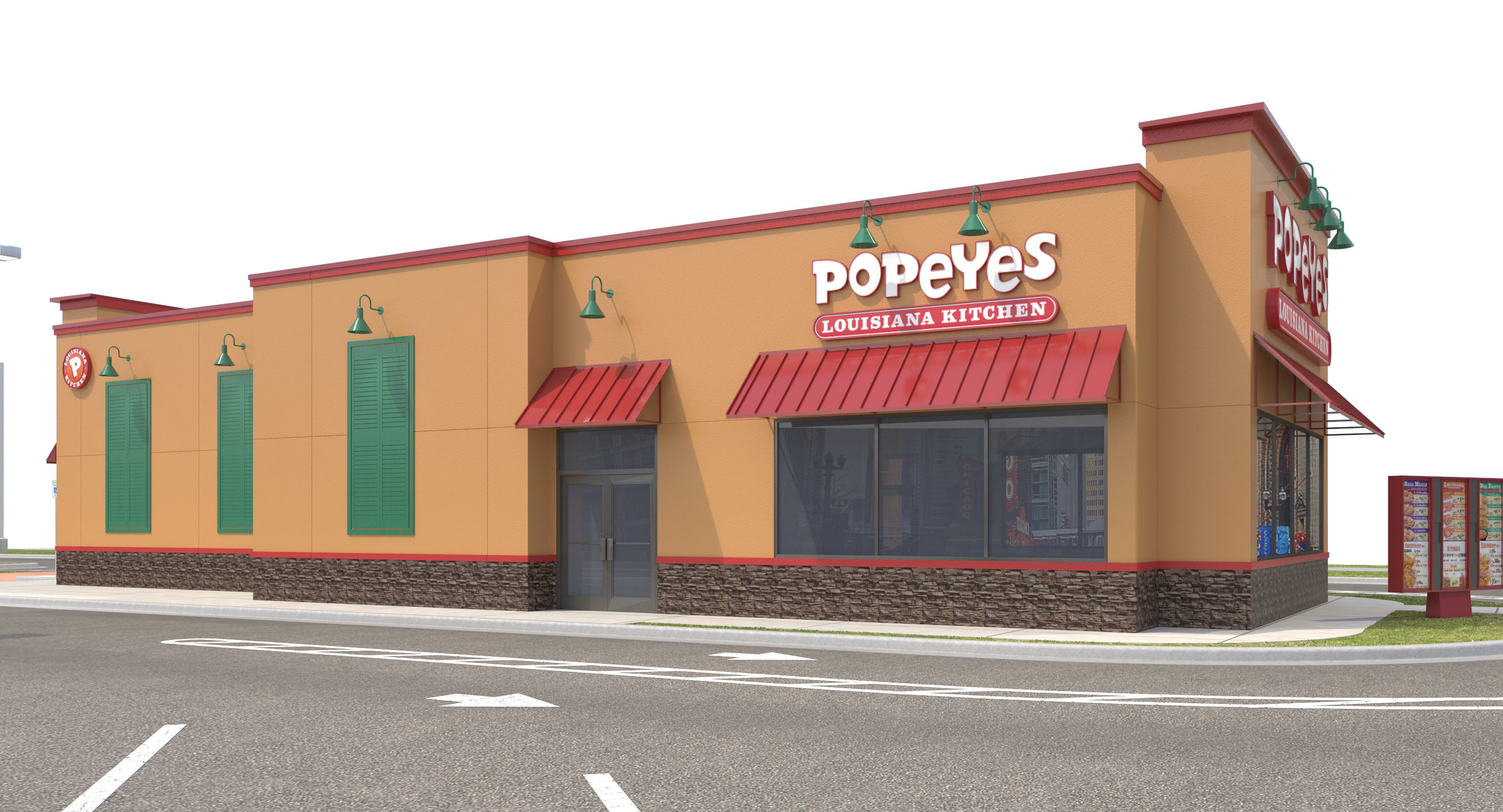 Retail Collection-005 Restaurants With Site 3D model_109