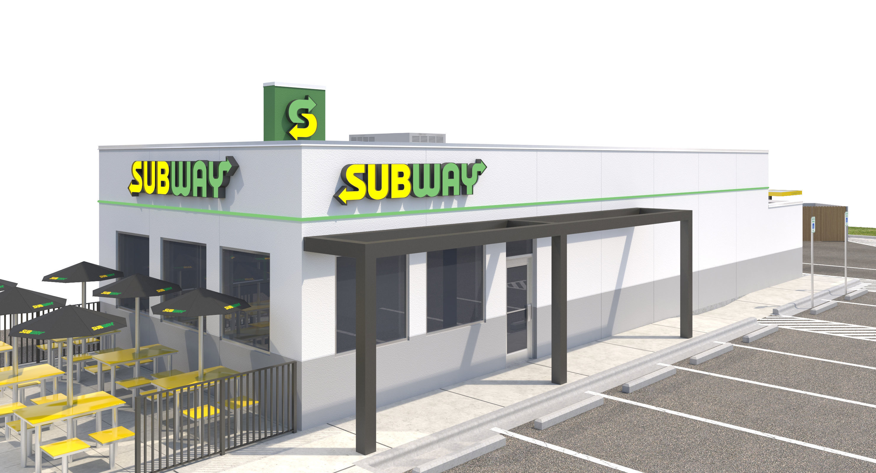 Retail Collection-005 Restaurants With Site 3D model_58