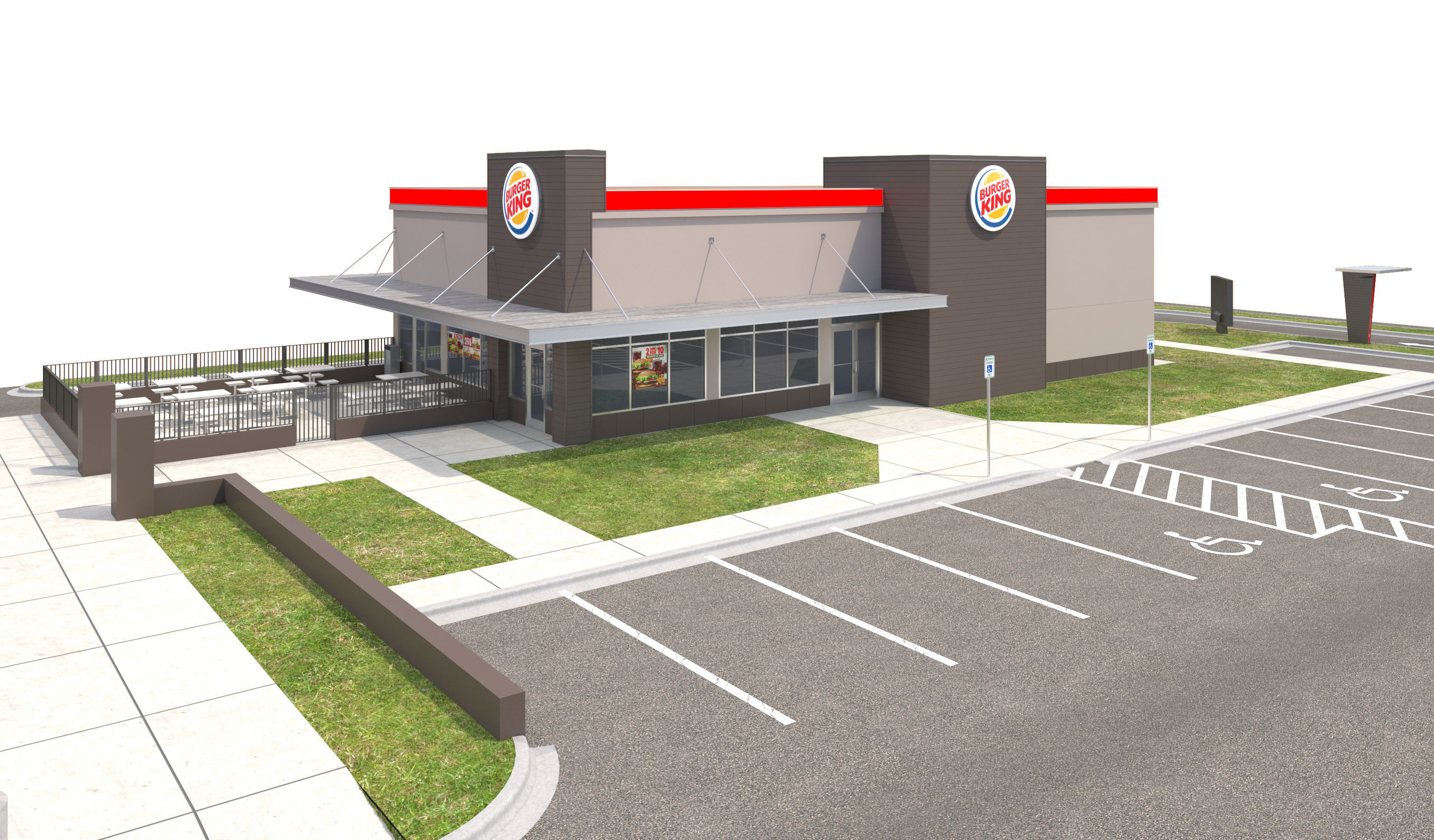 Retail Collection-005 Restaurants With Site 3D model_16