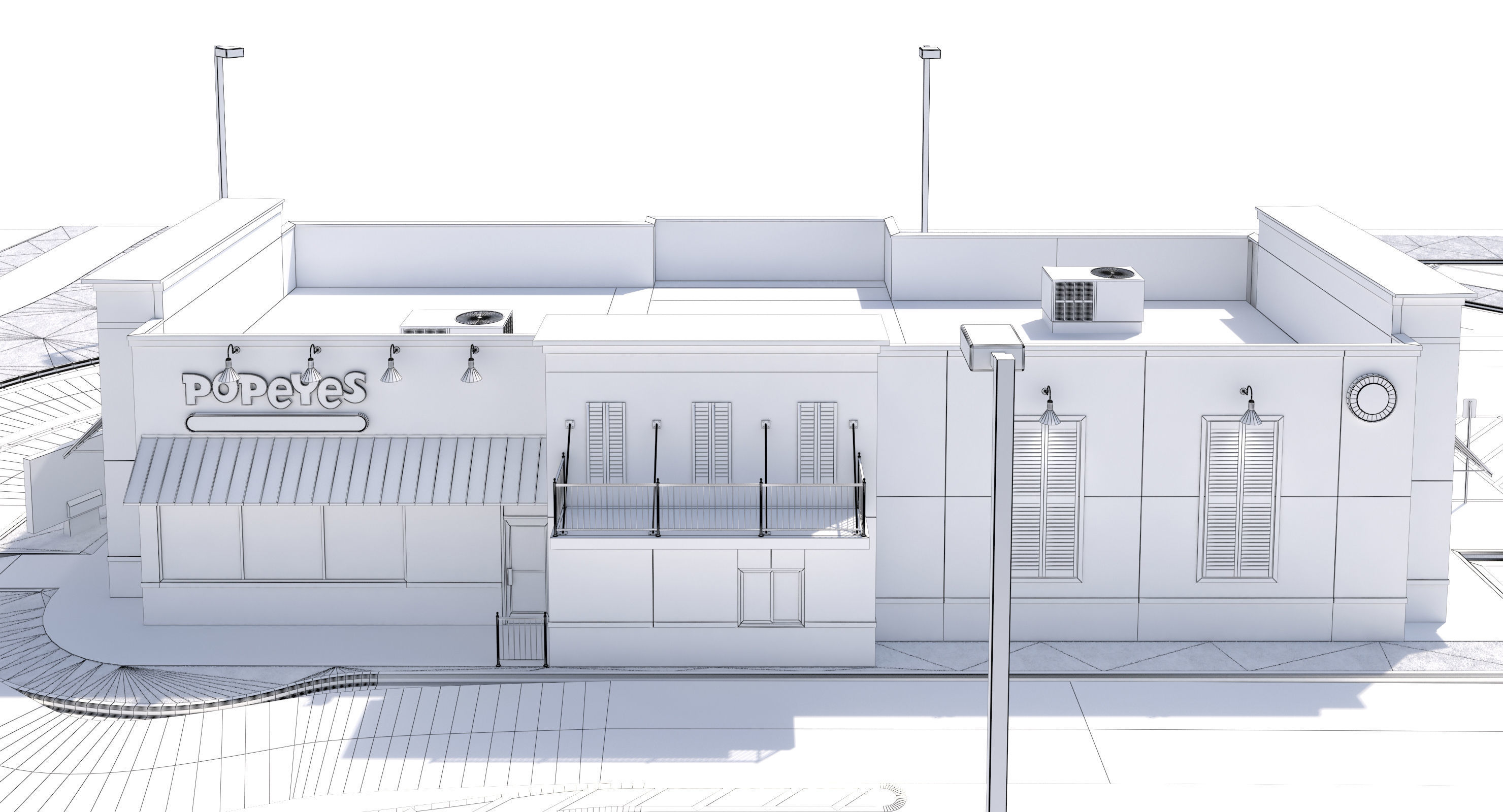 Retail Collection-005 Restaurants With Site 3D model_116