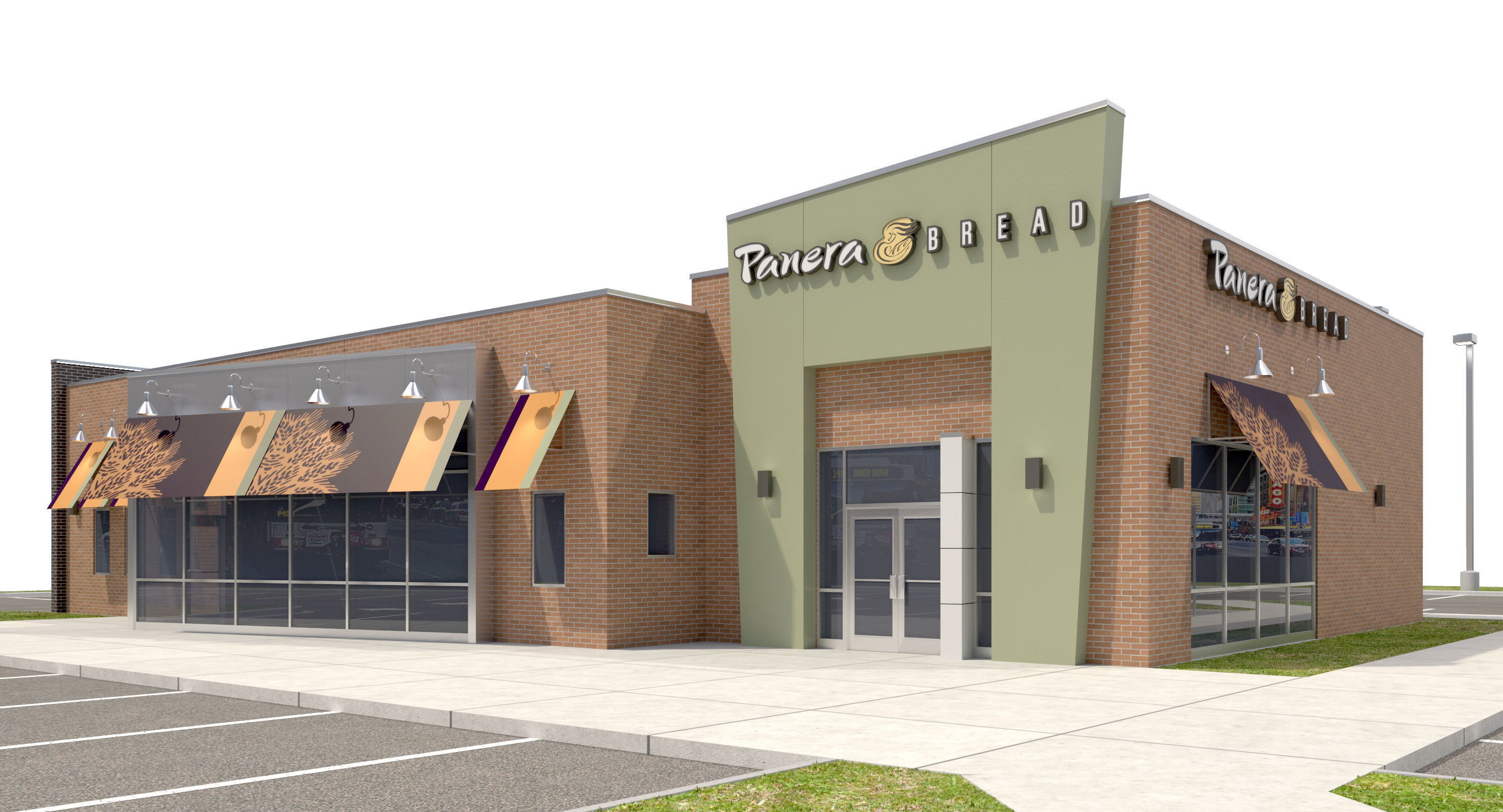 Retail Collection-005 Restaurants With Site 3D model_3