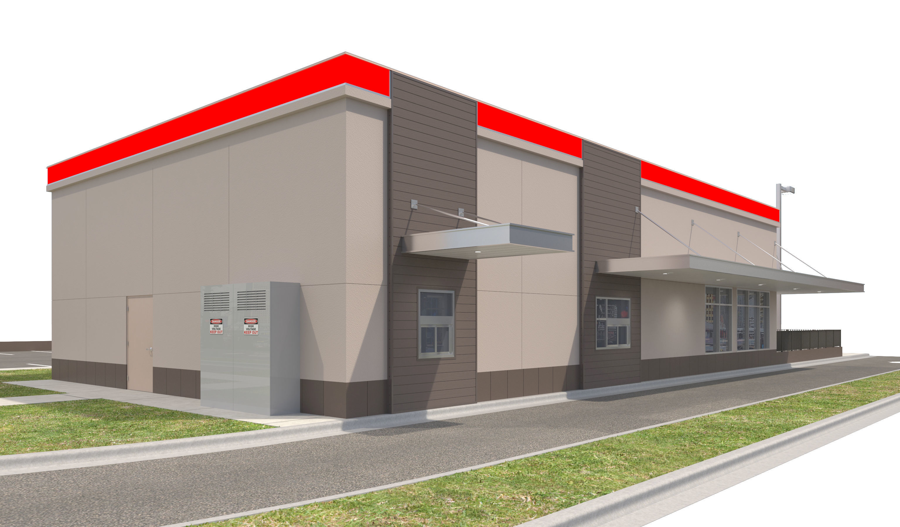 Retail Collection-005 Restaurants With Site 3D model_10