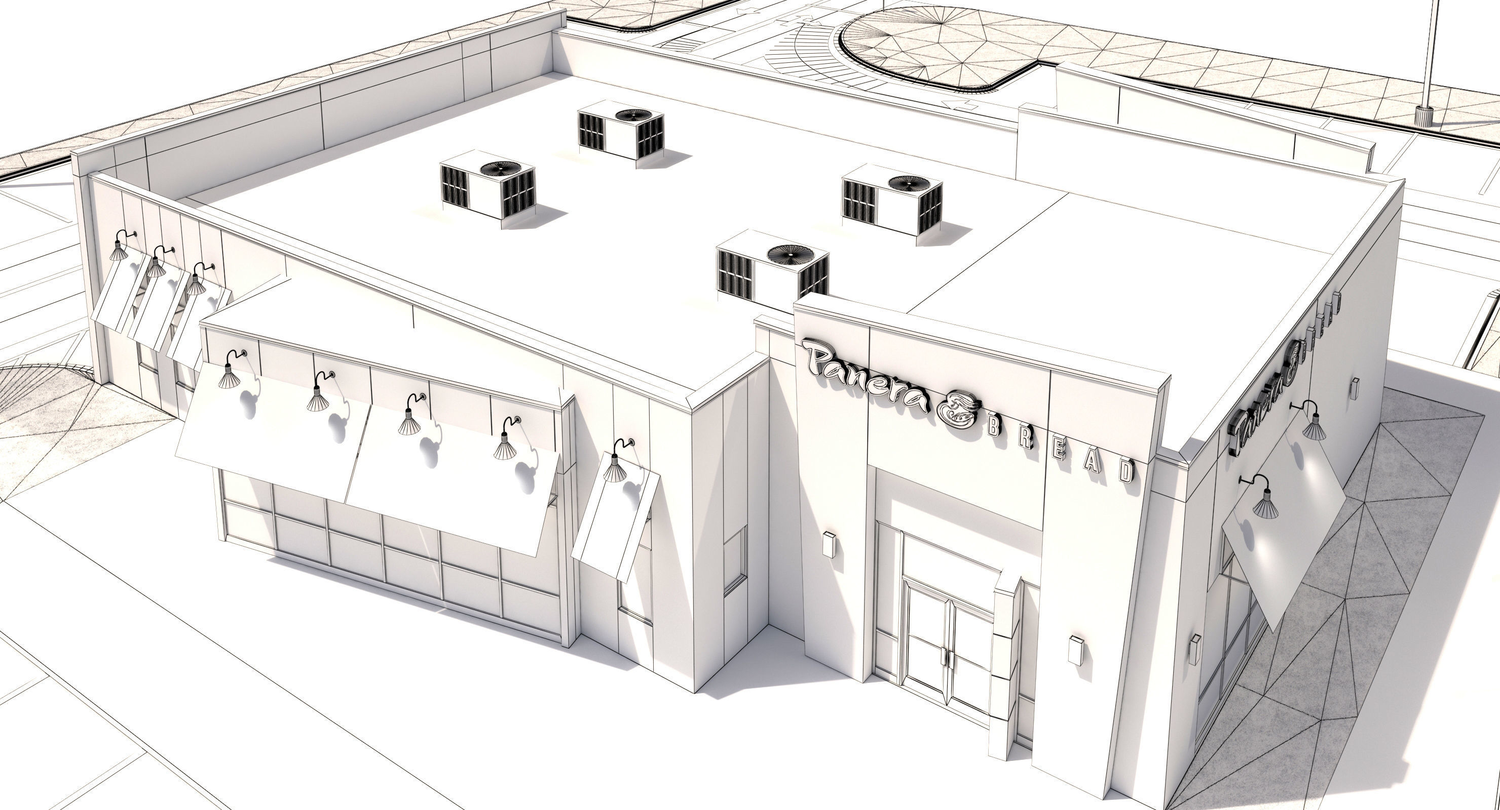 Retail Collection-005 Restaurants With Site 3D model_88