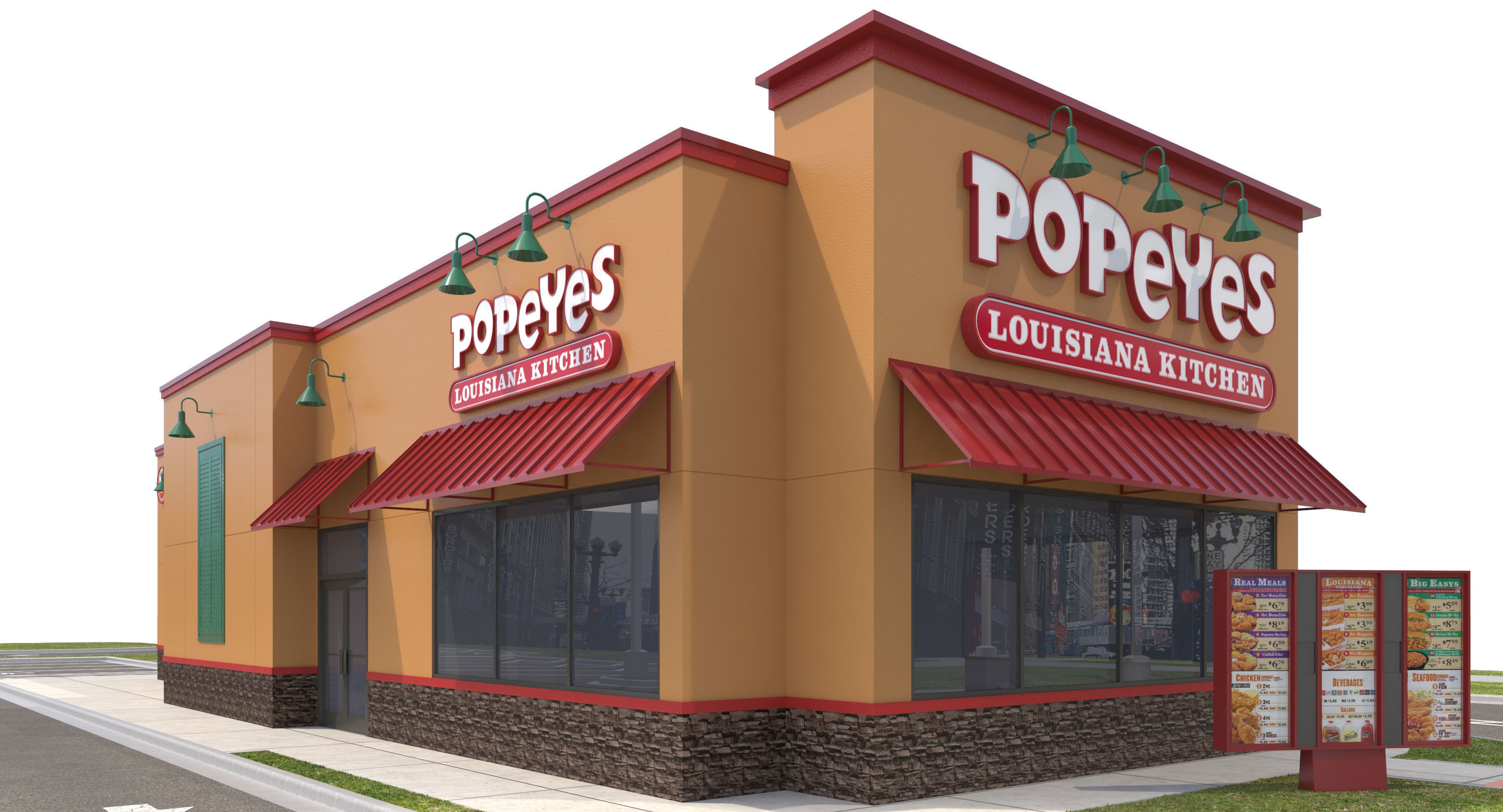 Retail Collection-005 Restaurants With Site 3D model_96