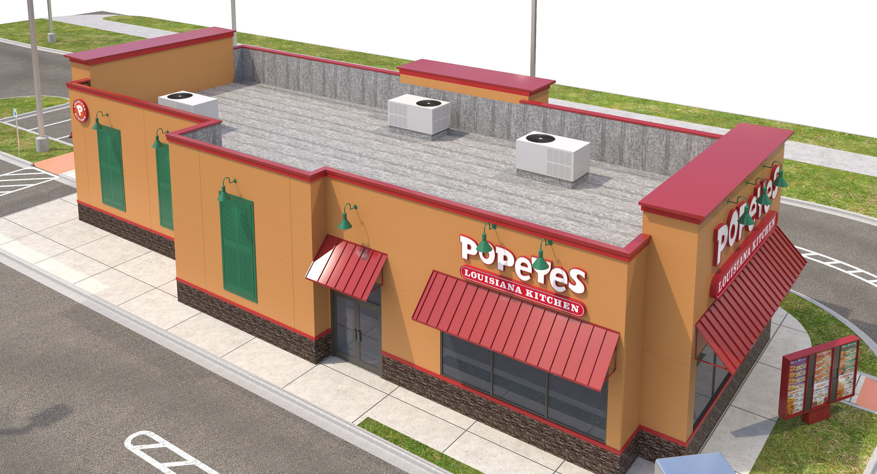 Retail Collection-005 Restaurants With Site 3D model_97