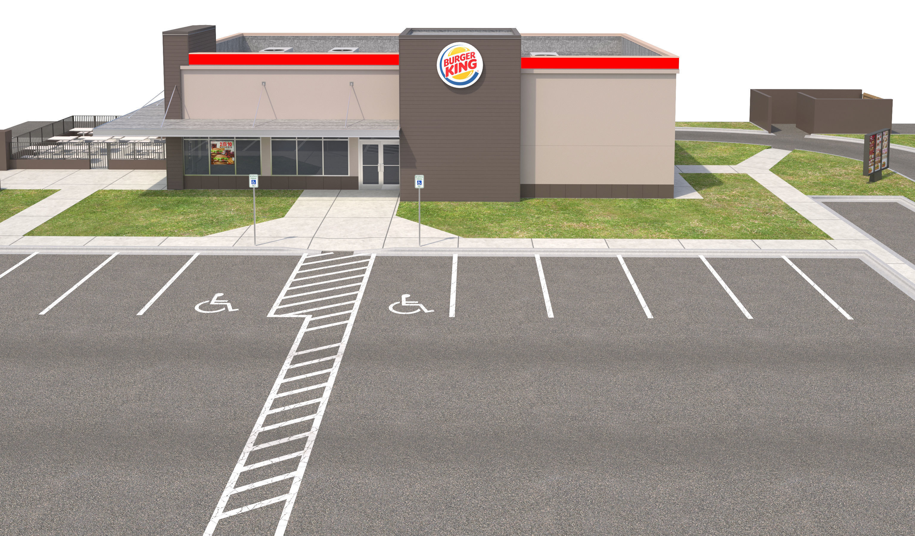 Retail Collection-005 Restaurants With Site 3D model_22