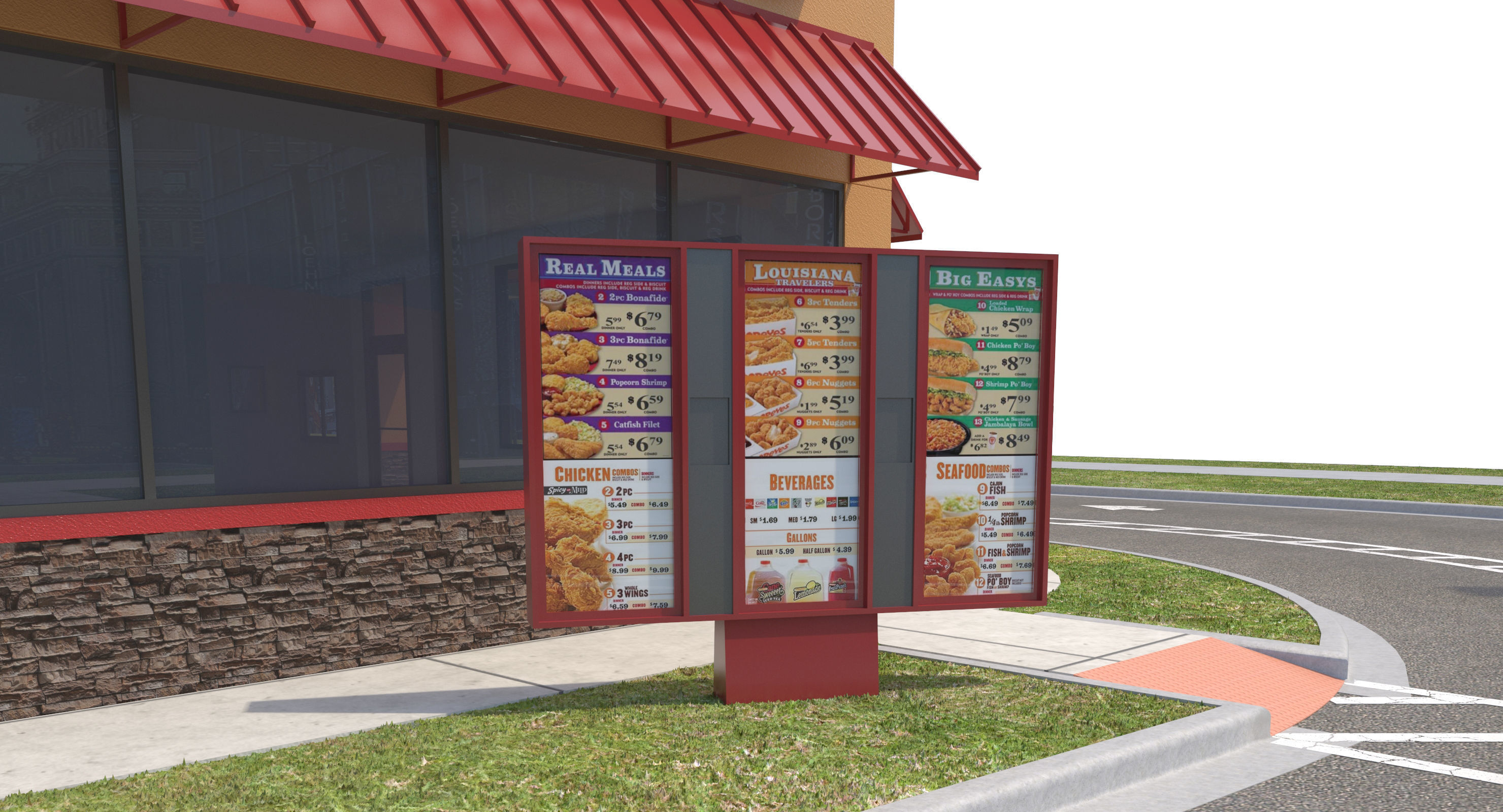 Retail Collection-005 Restaurants With Site 3D model_108