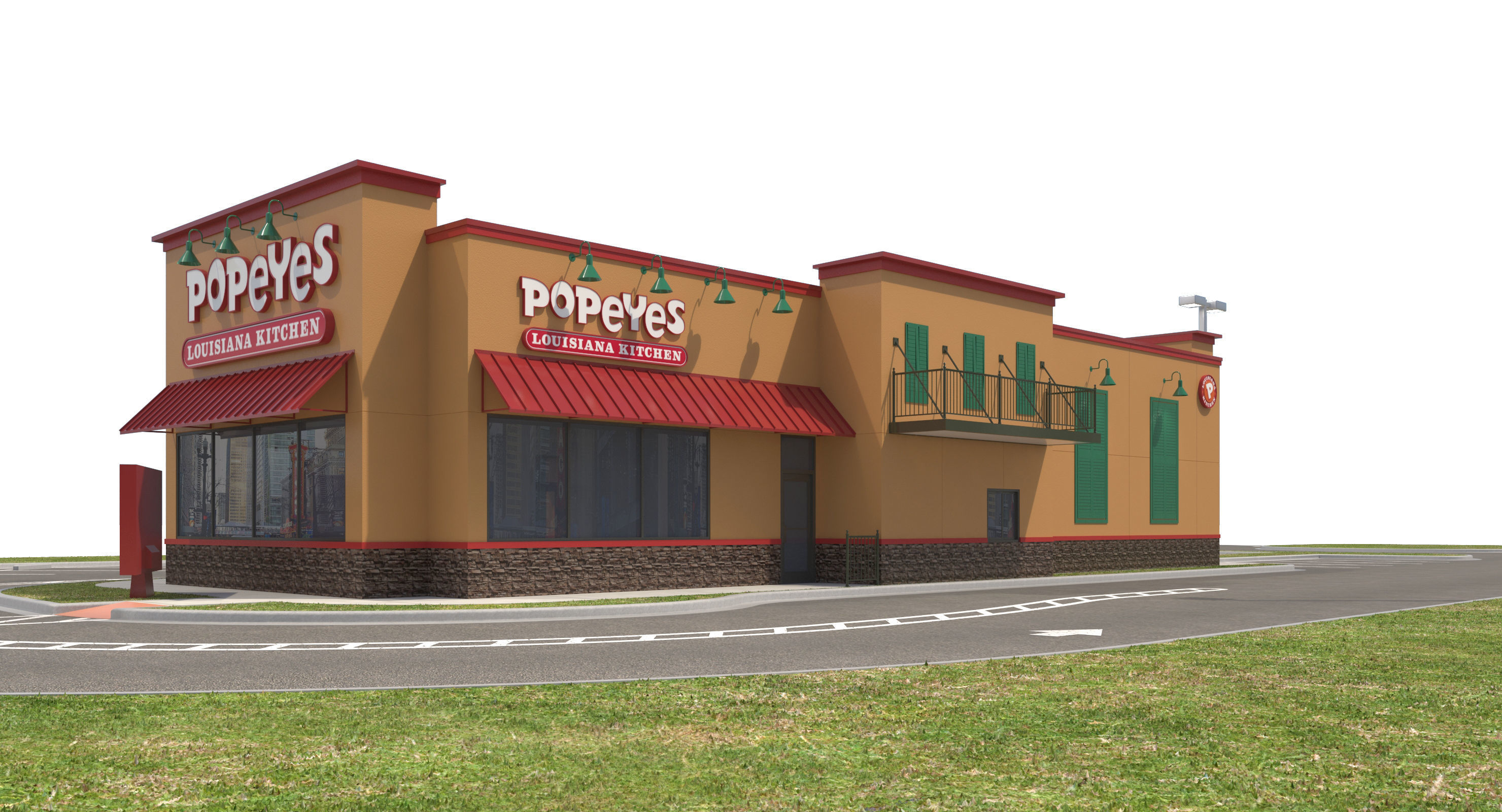 Retail Collection-005 Restaurants With Site 3D model_92
