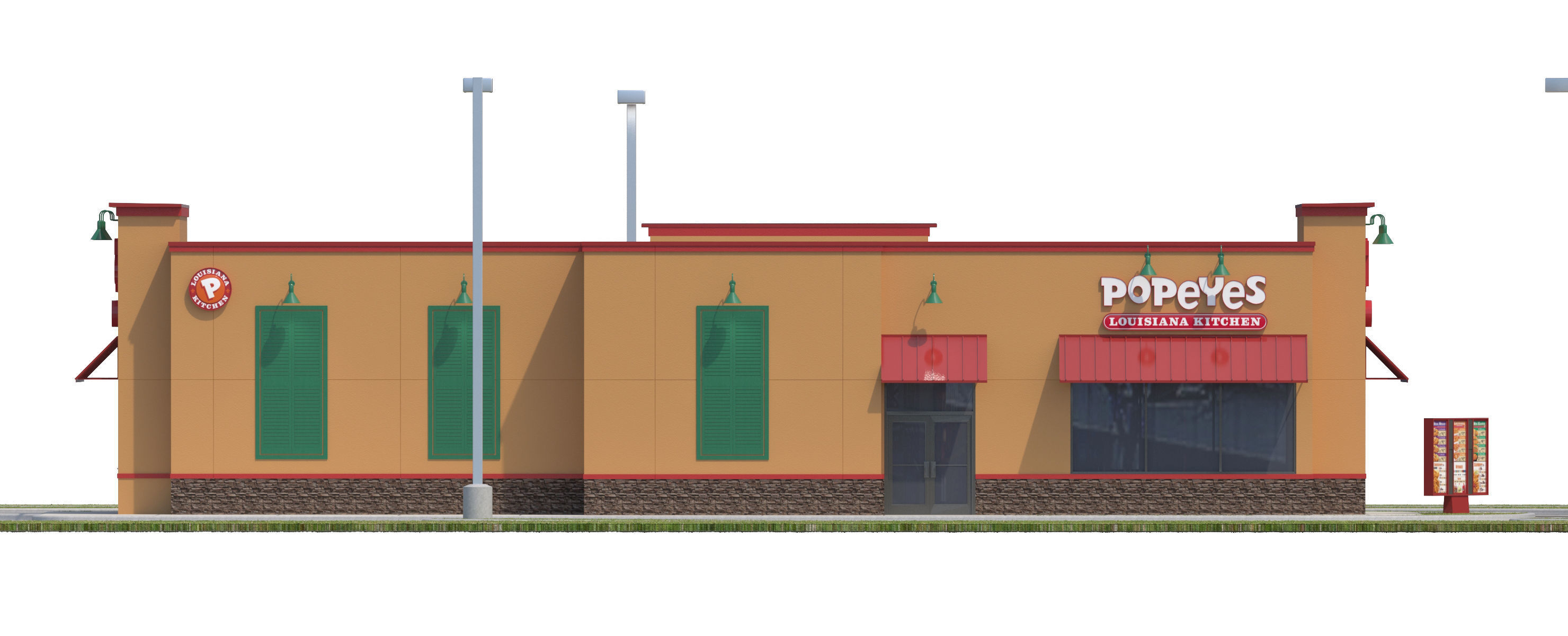 Retail Collection-005 Restaurants With Site 3D model_110