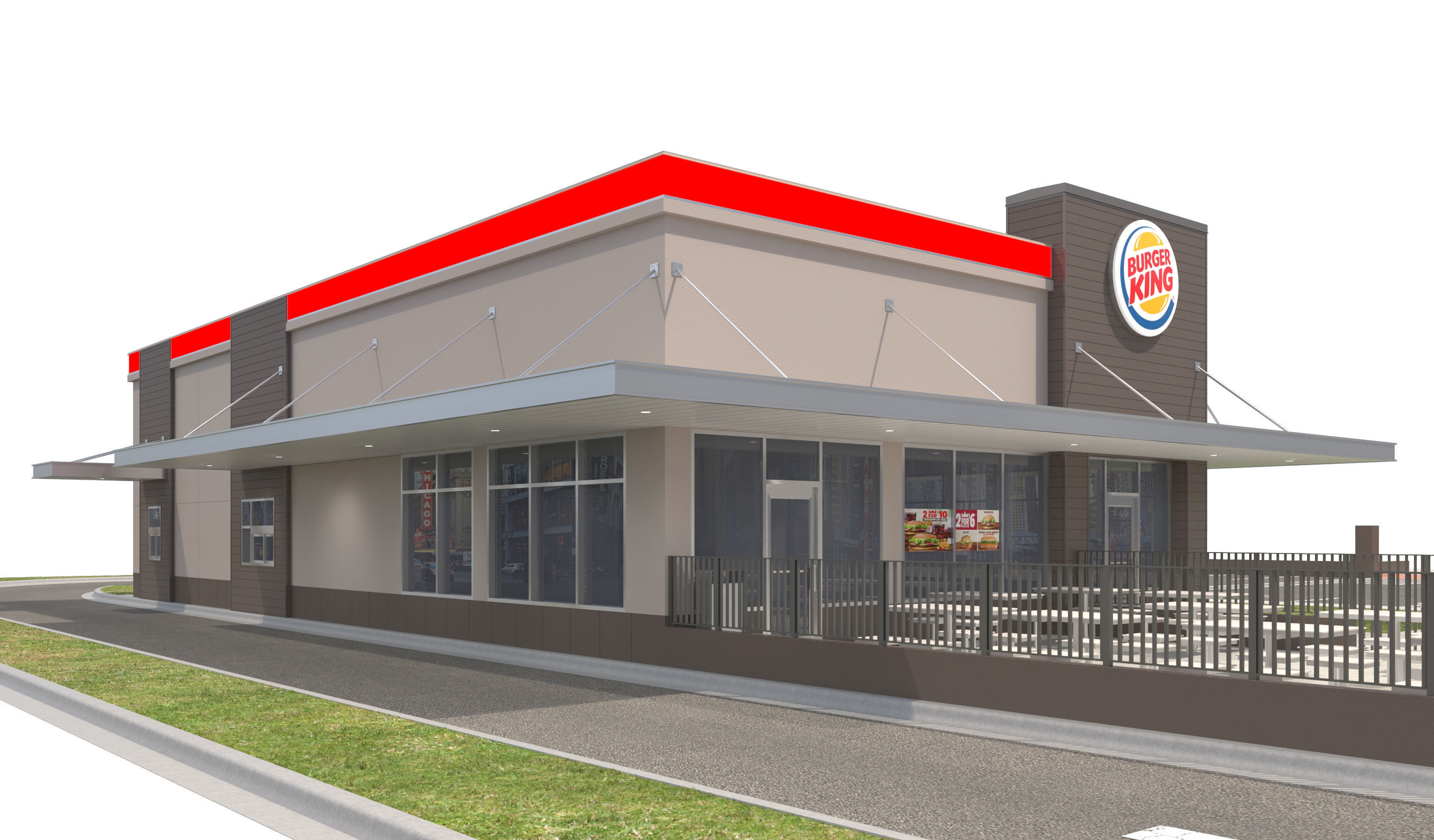 Retail Collection-005 Restaurants With Site 3D model_9