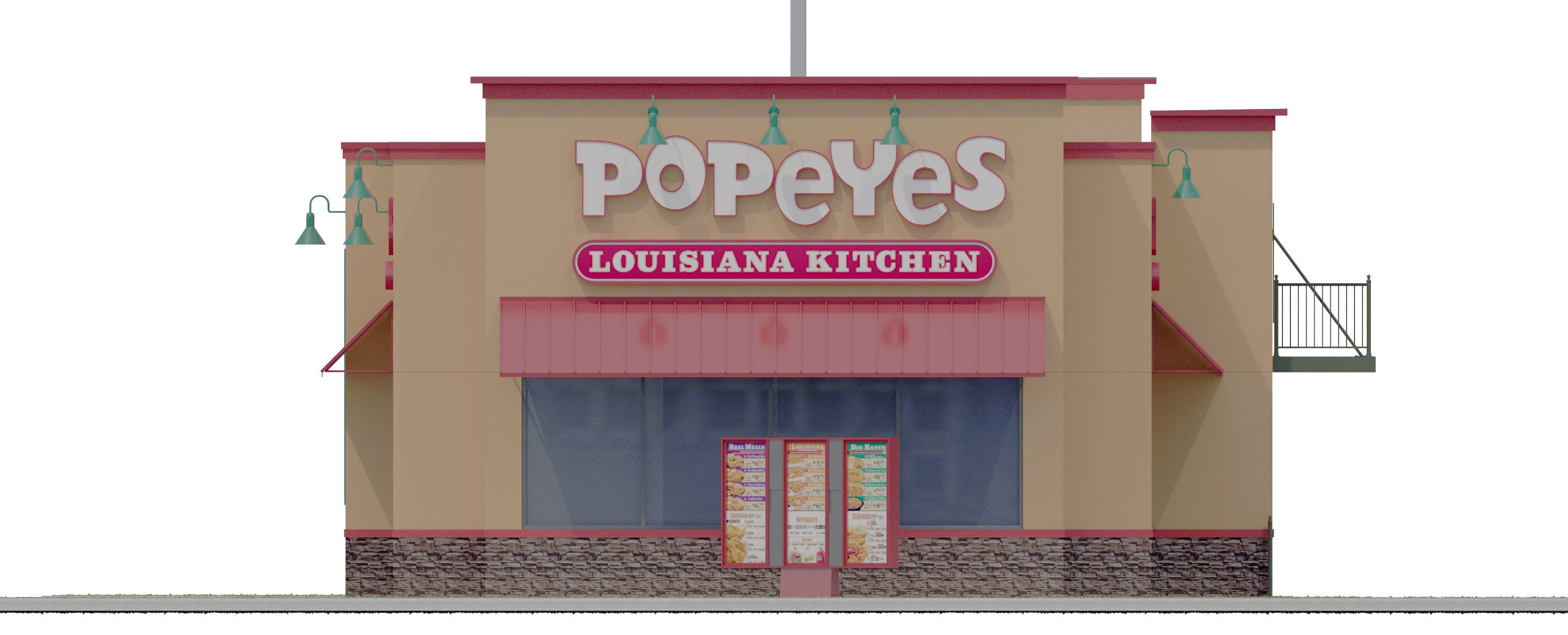 Retail Collection-005 Restaurants With Site 3D model_111