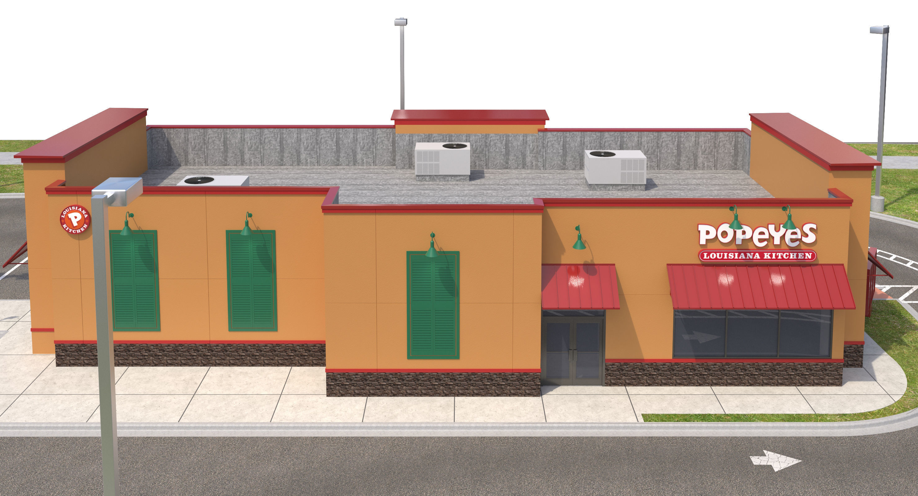 Retail Collection-005 Restaurants With Site 3D model_101