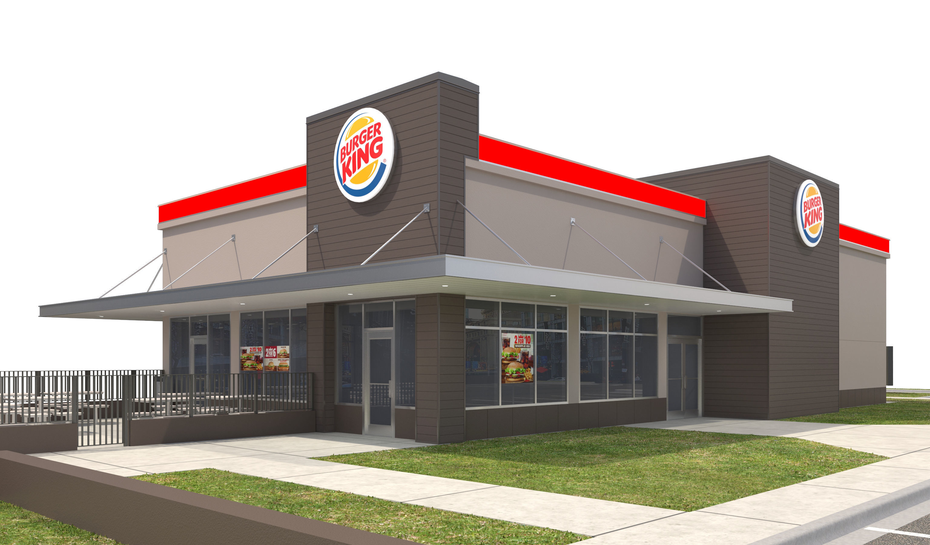 Retail Collection-005 Restaurants With Site 3D model_1